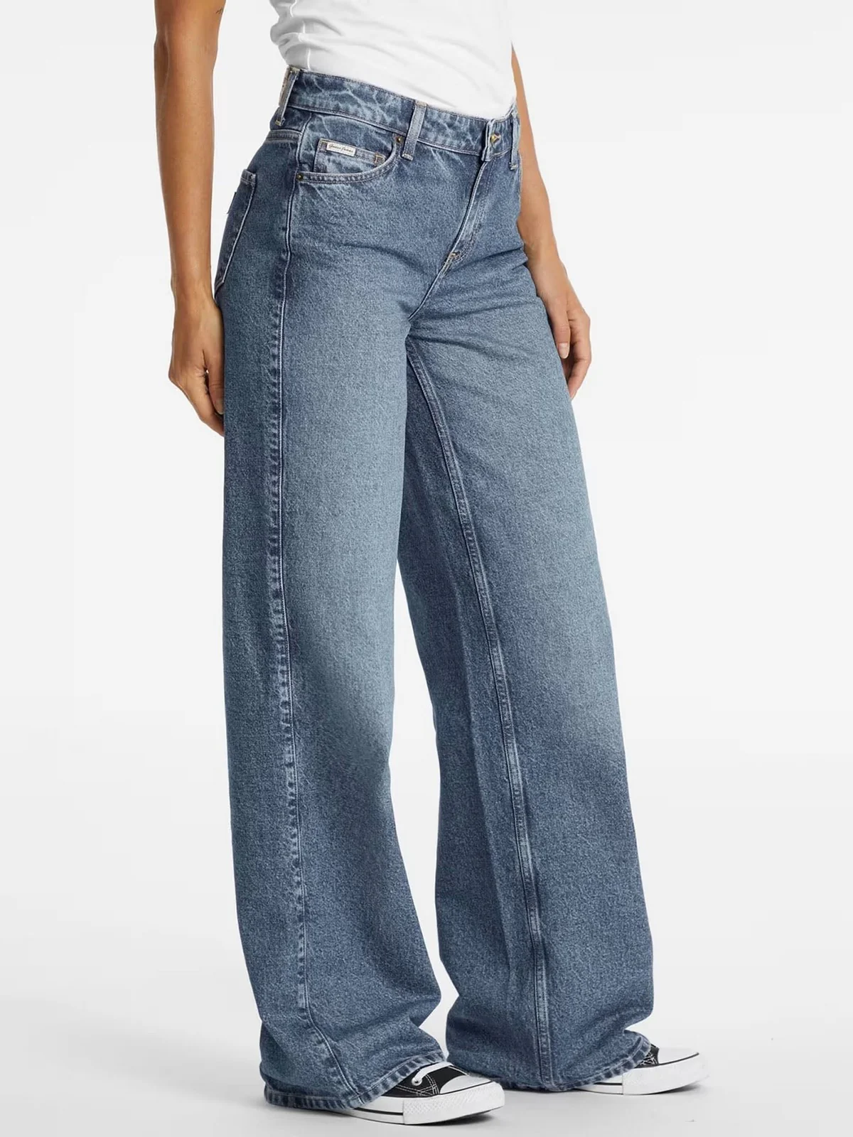 GUESS Jeans Donna GJ G11 WIDE LEG W4BA0Y D5CC4 GJUS GJ MEDIUM USED WASH - Image 3