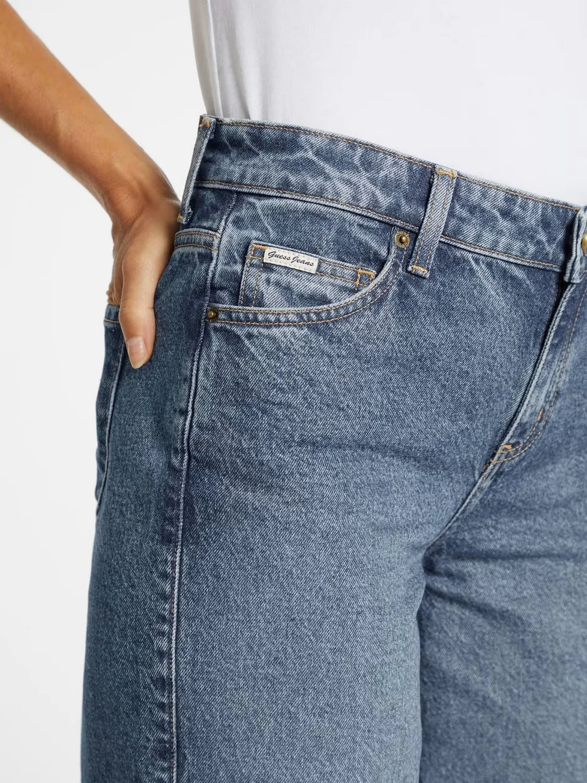 GUESS Jeans Donna GJ G11 WIDE LEG W4BA0Y D5CC4 GJUS GJ MEDIUM USED WASH - Image 5