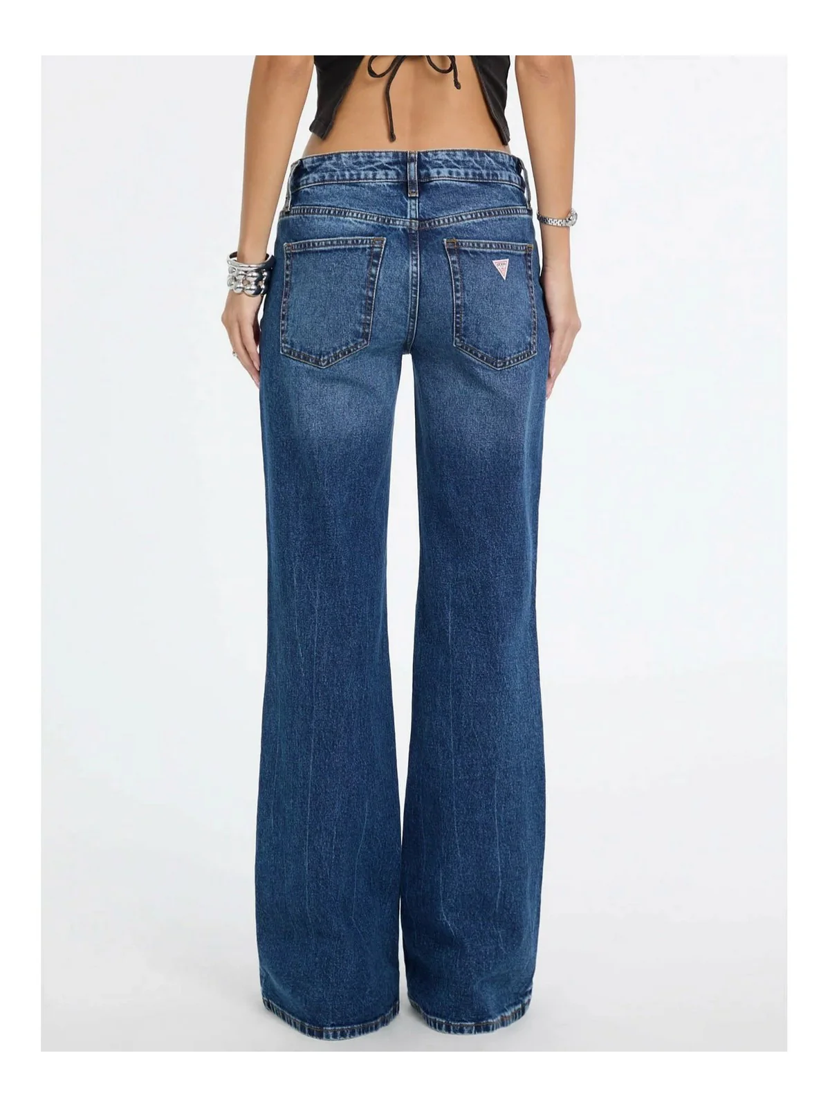 GUESS Jeans Donna GO FLARED W5BA3N D5M4U GOMR GO MEDIUM DARK MARBL - Image 4