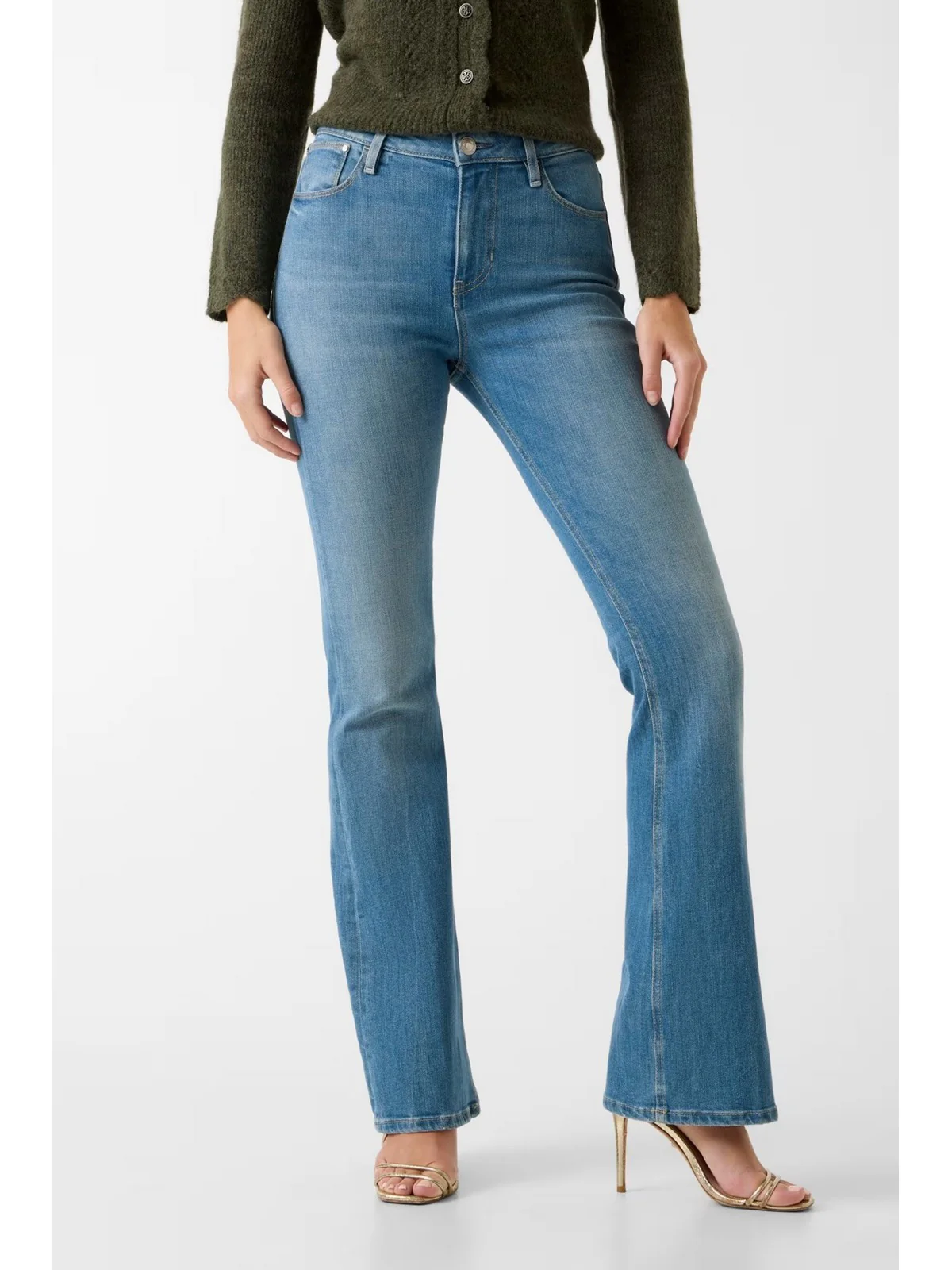 GUESS Jeans Donna SEXY FLARE W6RA0L D6882 SFWH SUNFLOWER BLISS WASH - Image 2