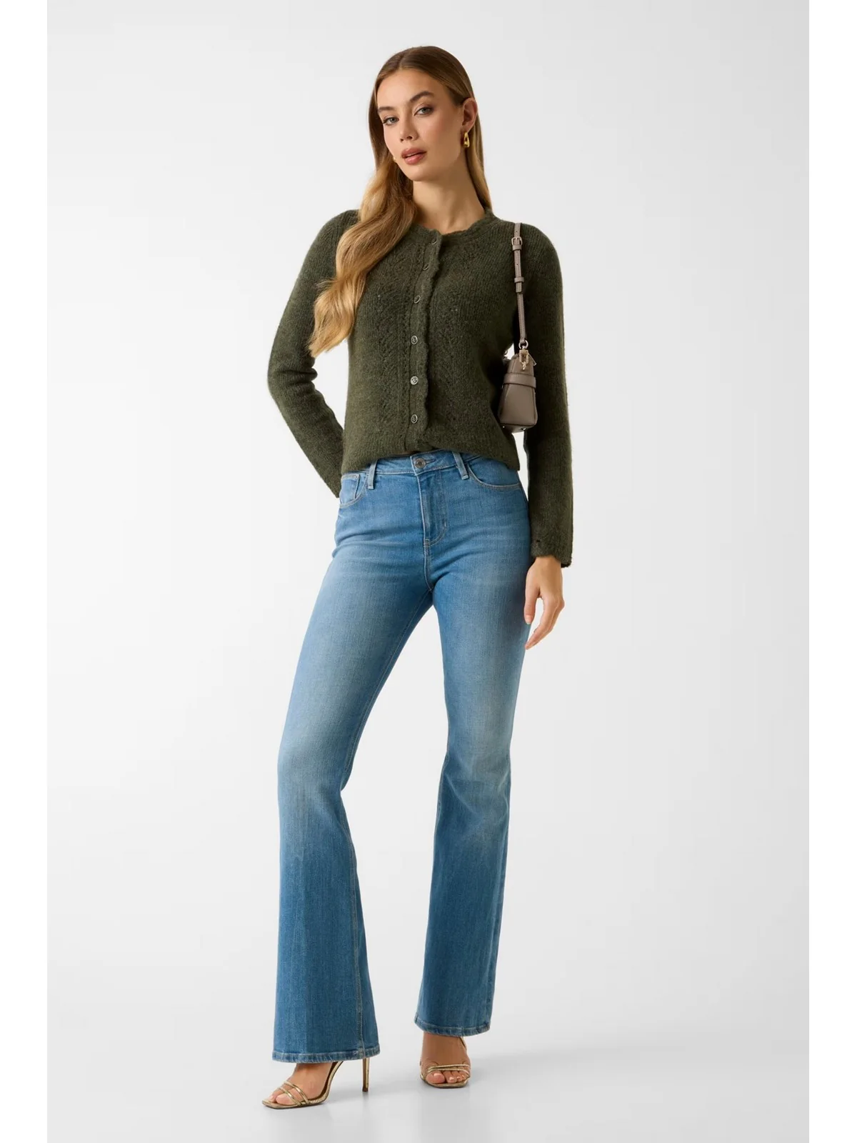 GUESS Jeans Donna SEXY FLARE W6RA0L D6882 SFWH SUNFLOWER BLISS WASH - Image 3