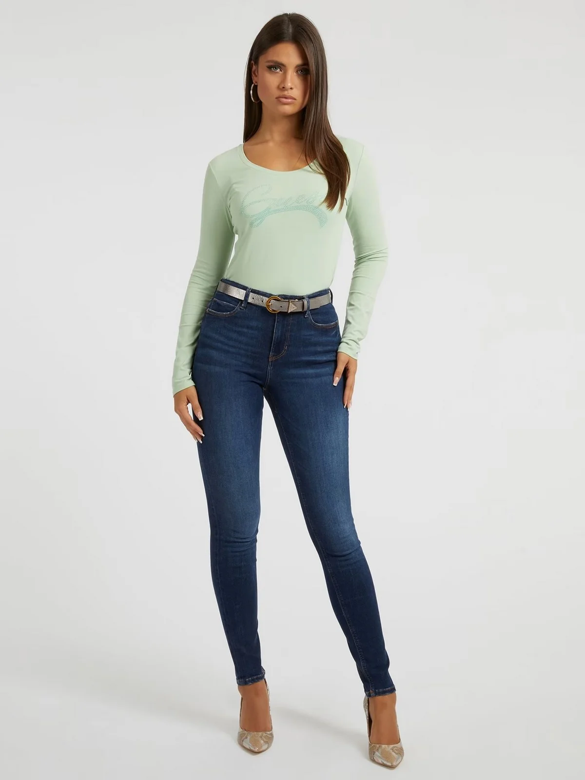 GUESS Jeans Donna  W2YA46 D4Q03 CDA1 Blu - Image 4