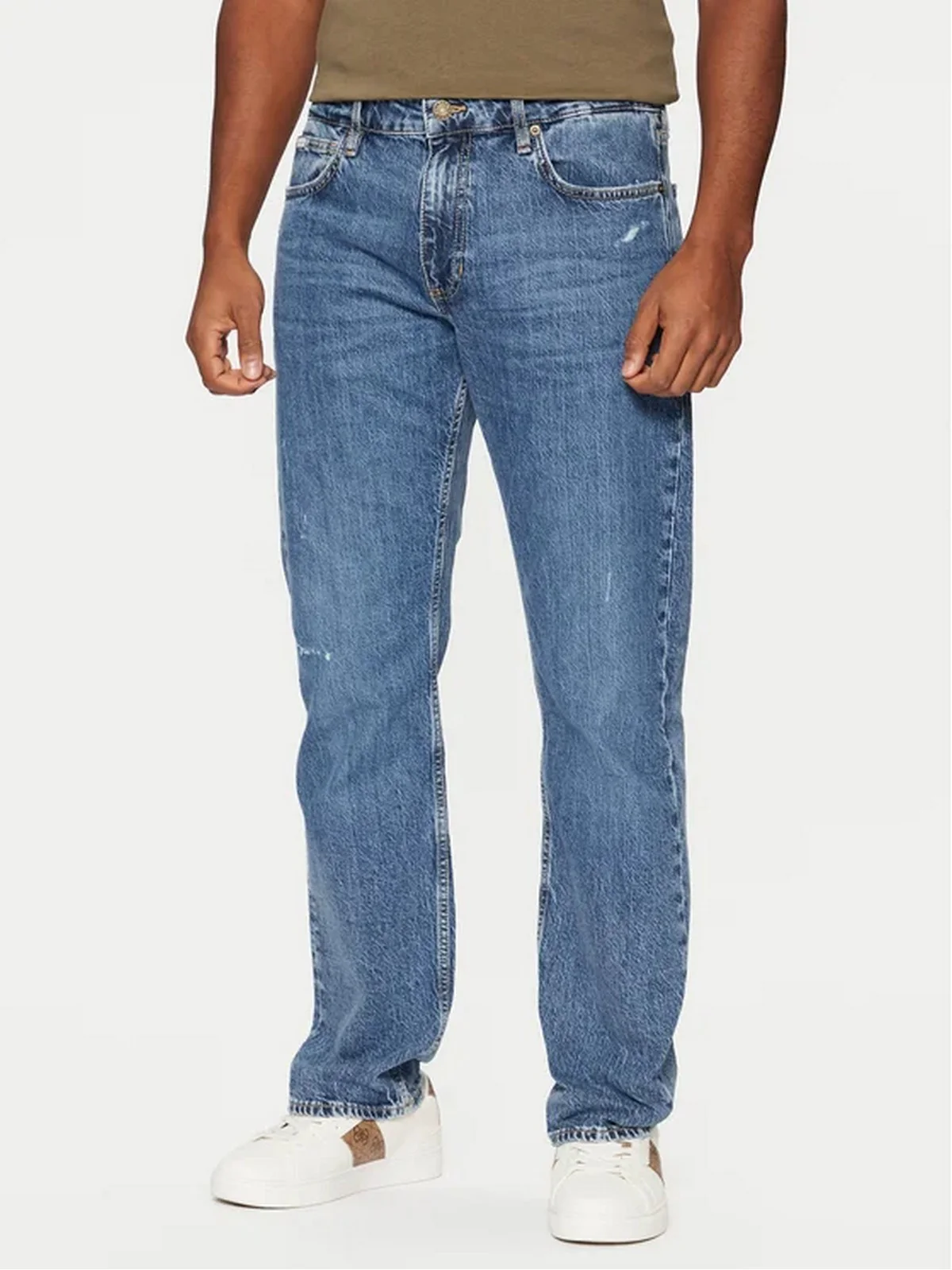GUESS Jeans Uomo GJ G16 STRAIGHT M5RA1B D5M52 GDIS GJ DISTRESSED MEDIUM - Image 2