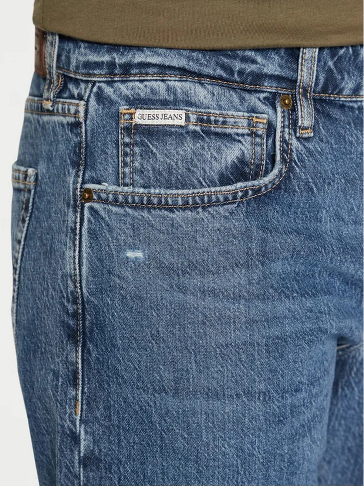 GUESS Jeans Uomo GJ G16 STRAIGHT M5RA1B D5M52 GDIS GJ DISTRESSED MEDIUM - Image 4