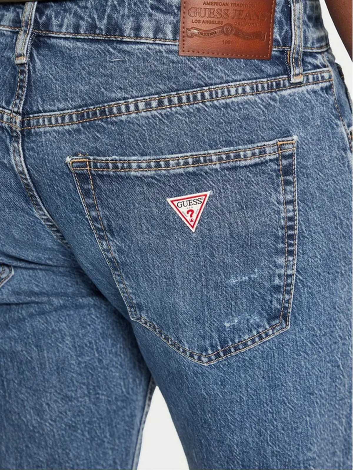 GUESS Jeans Uomo GJ G16 STRAIGHT M5RA1B D5M52 GDIS GJ DISTRESSED MEDIUM - Image 5