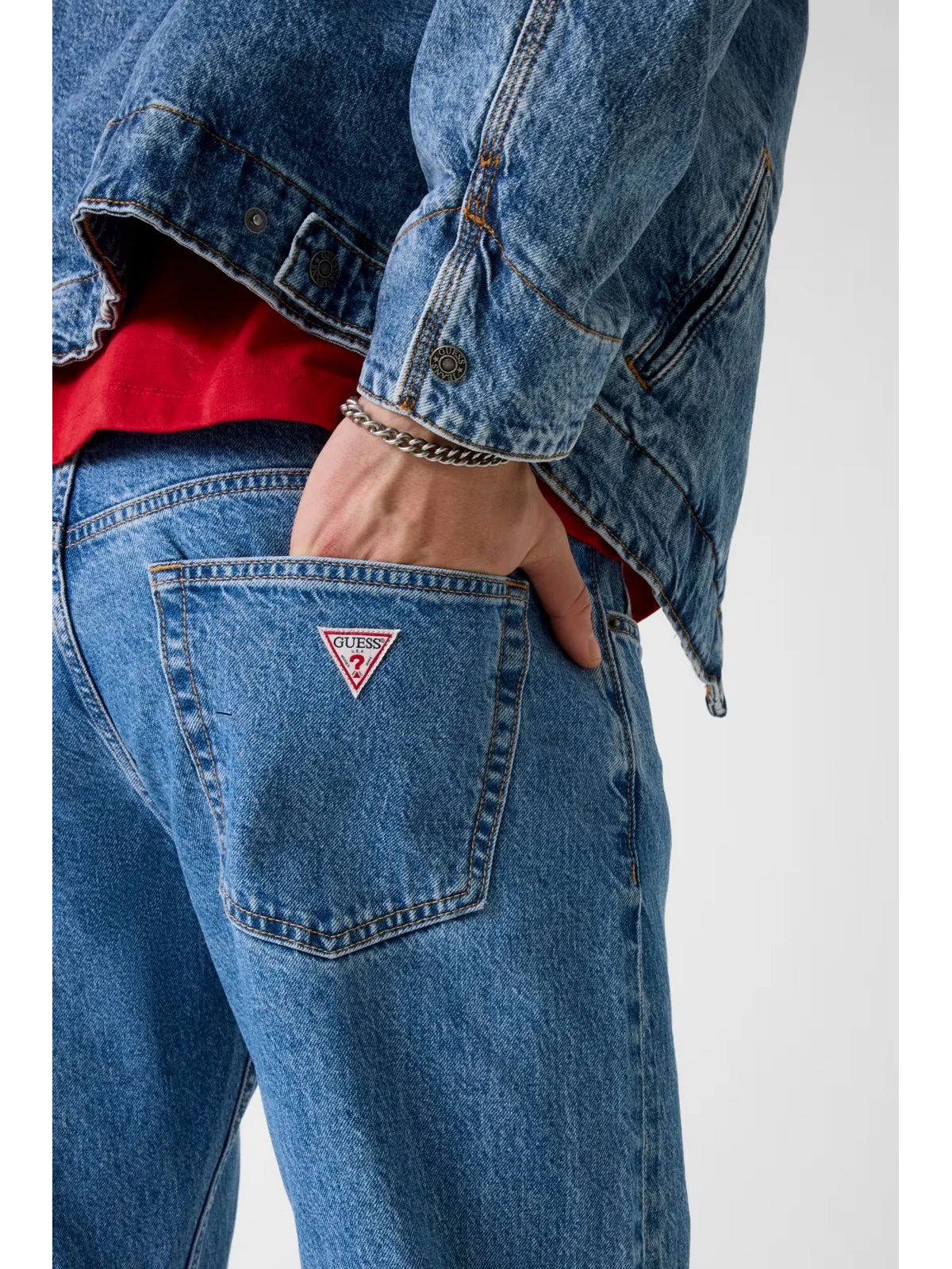 GUESS Jeans Uomo GJ G16 STRAIGHT M5YA1B D633A IAMW IN ARTISTIC MEDIUM W - Image 5