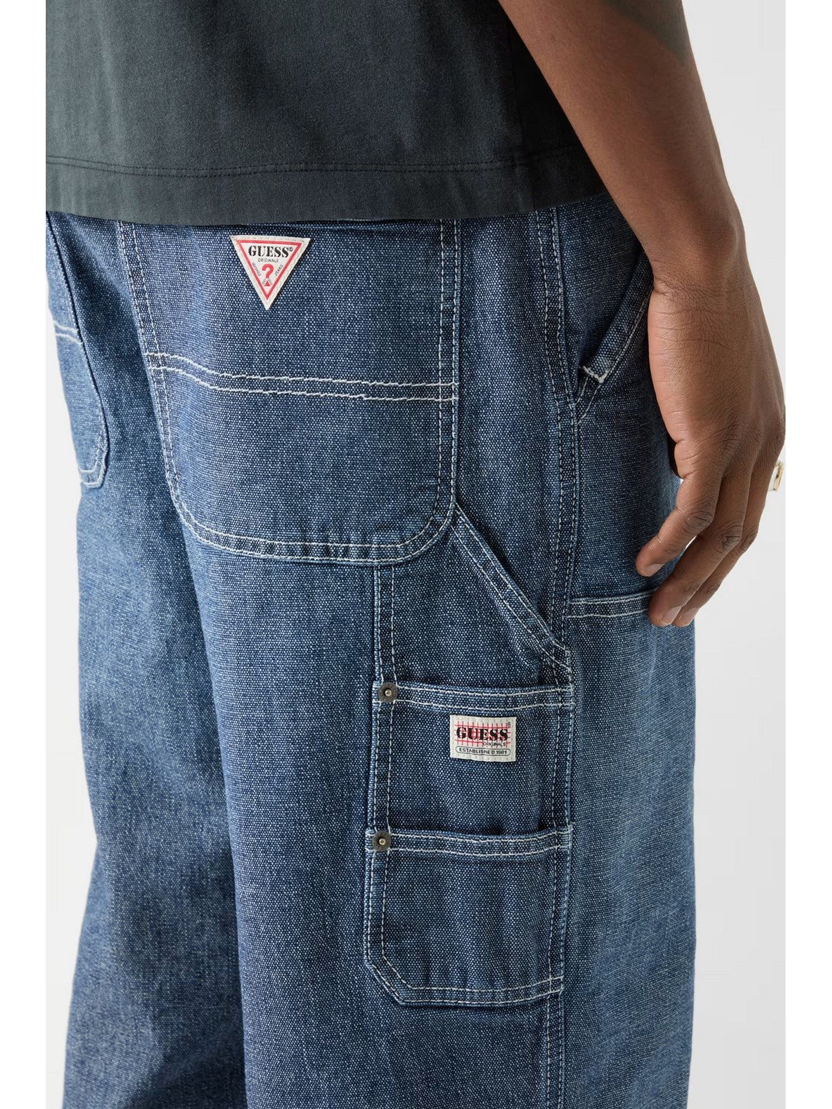 GUESS Jeans X GO PANEL CARPENTER DETAIL M6RA0W D6681 GMEC GO INDIGO MEDIUM CAN - Image 6