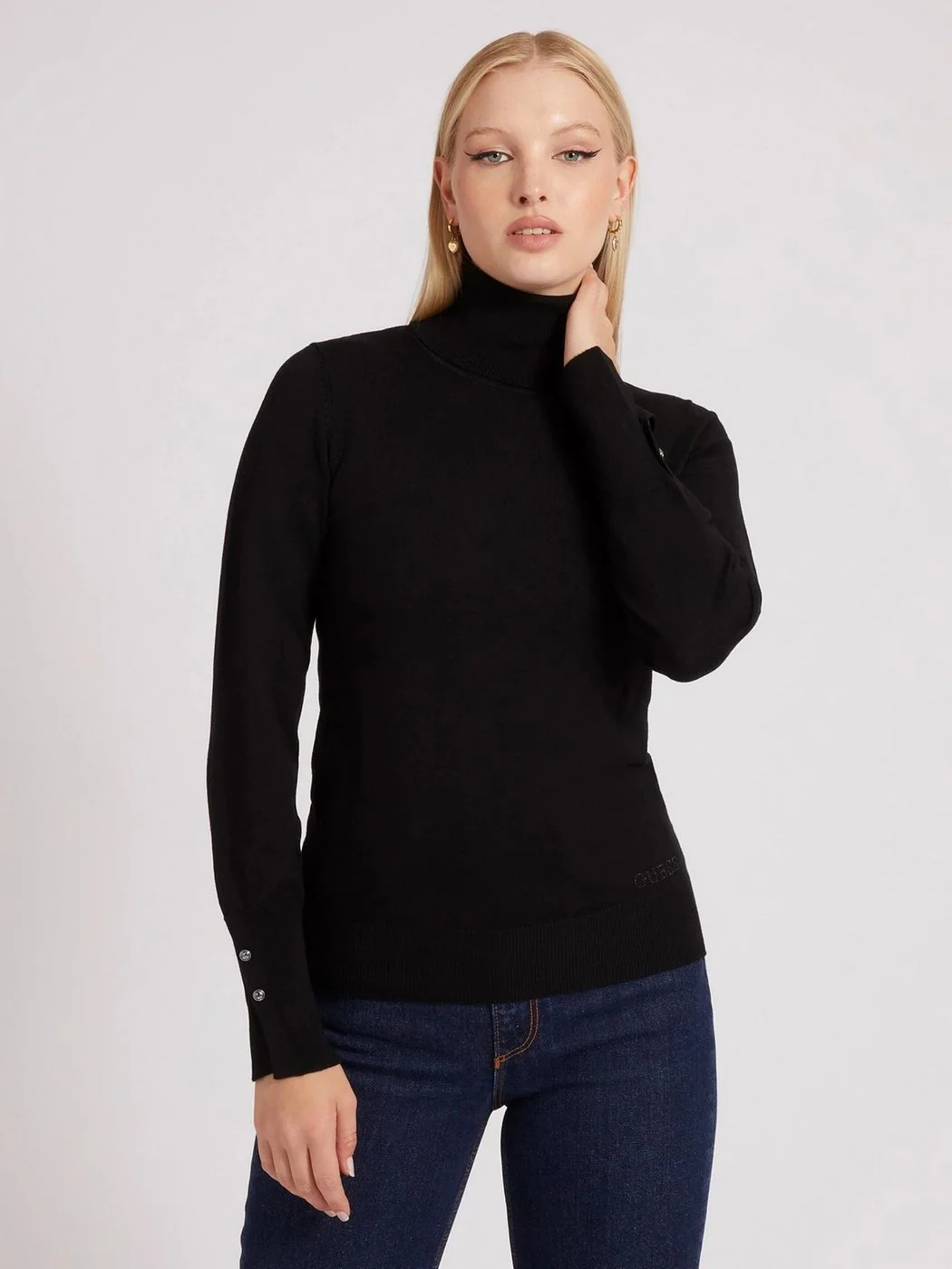 GUESS Maglione dolcevita Donna  W2BR53 Z2V62 JBLK Nero - Image 2
