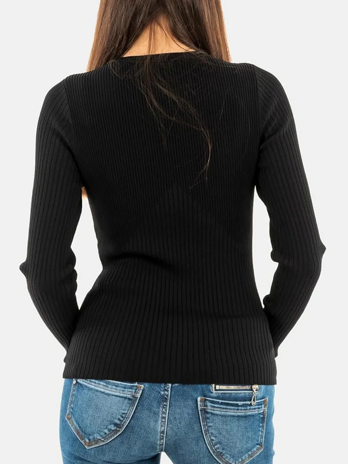 GUESS Maglione Donna DESTINY RN LS SWTR W4YR17 Z37K0 JBLK Nero - Image 4