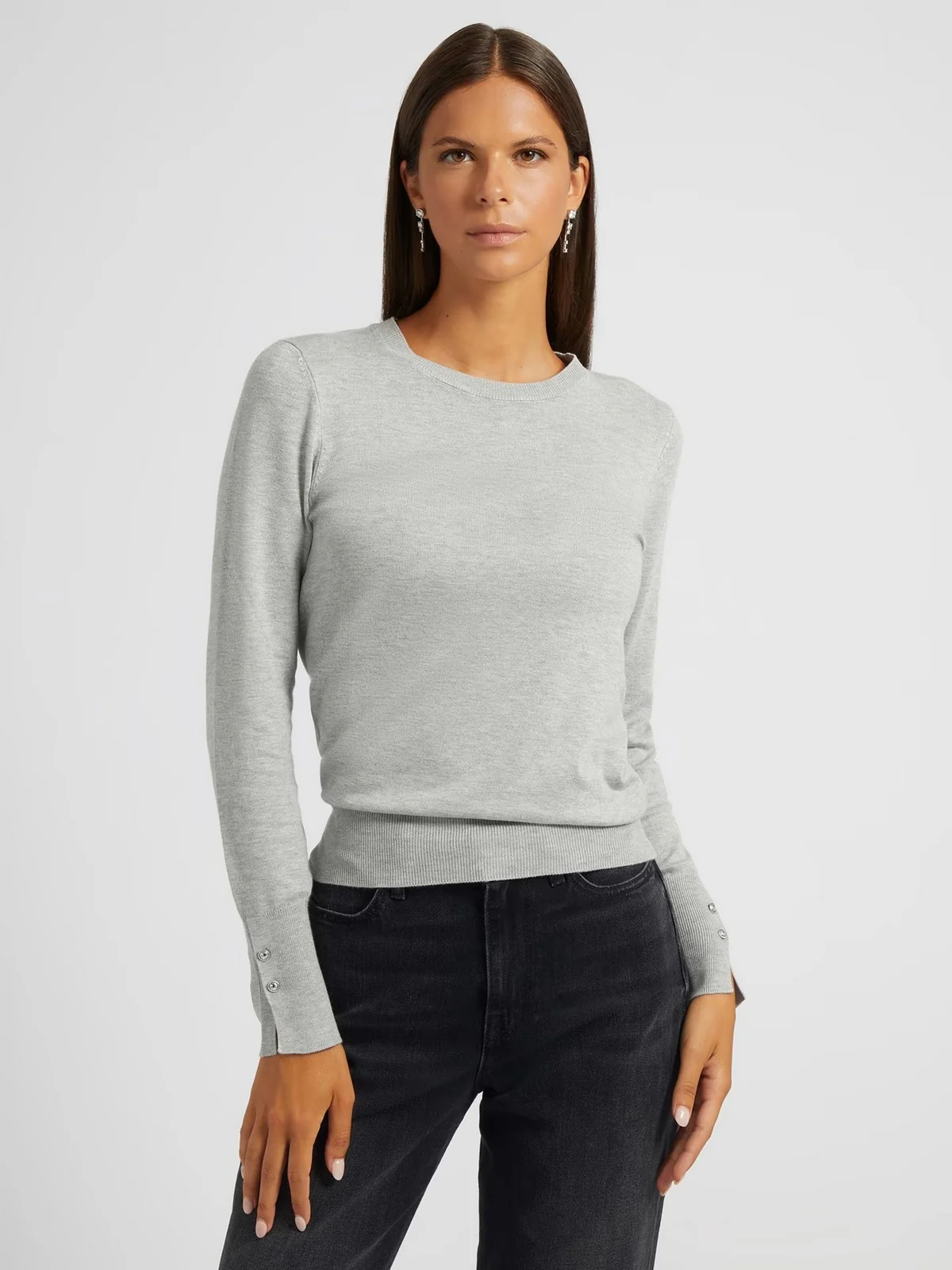 GUESS Maglione Donna ELINOR RN LS SWTR W2YR30 Z2V62 H9C9 Grigio - Image 2