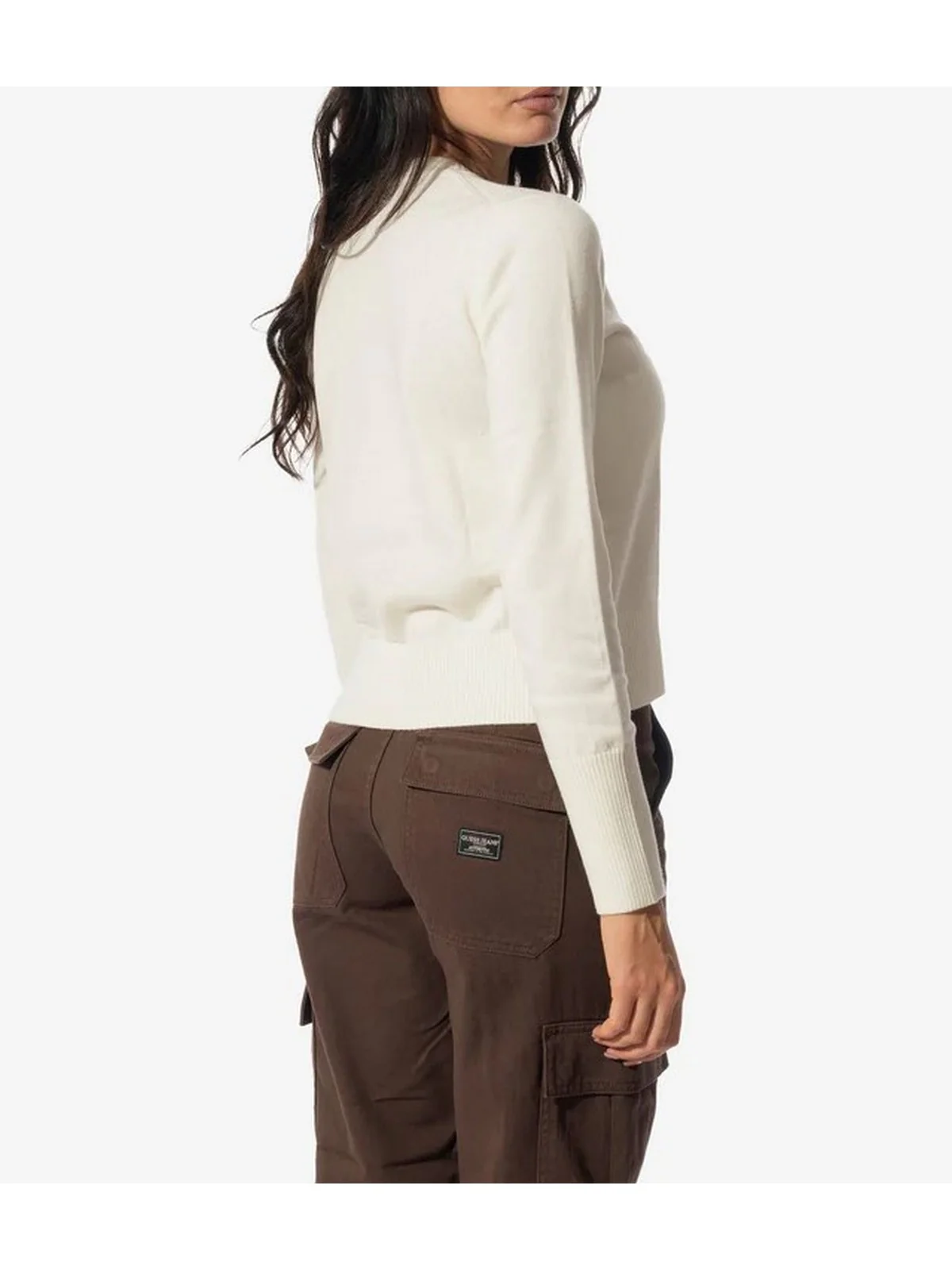 GUESS Maglione Donna GJ LS CN GUESS J EMB SWTR W4BR83 Z3HO2 G293 WARM WHITE - Image 4