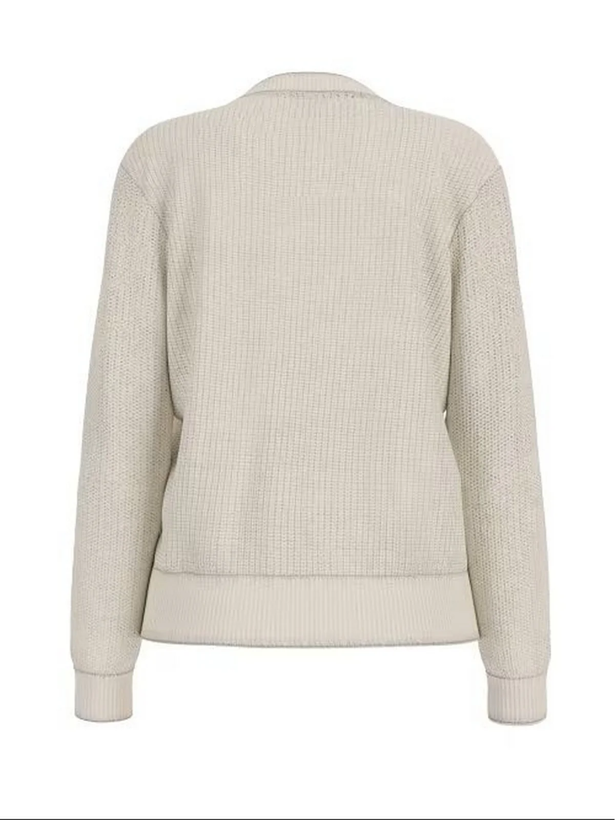 GUESS Maglione Donna GJ LS CN MINI TRIANGLE SWTR W4BR08 Z3HM1 G293 WARM WHITE - Image 4