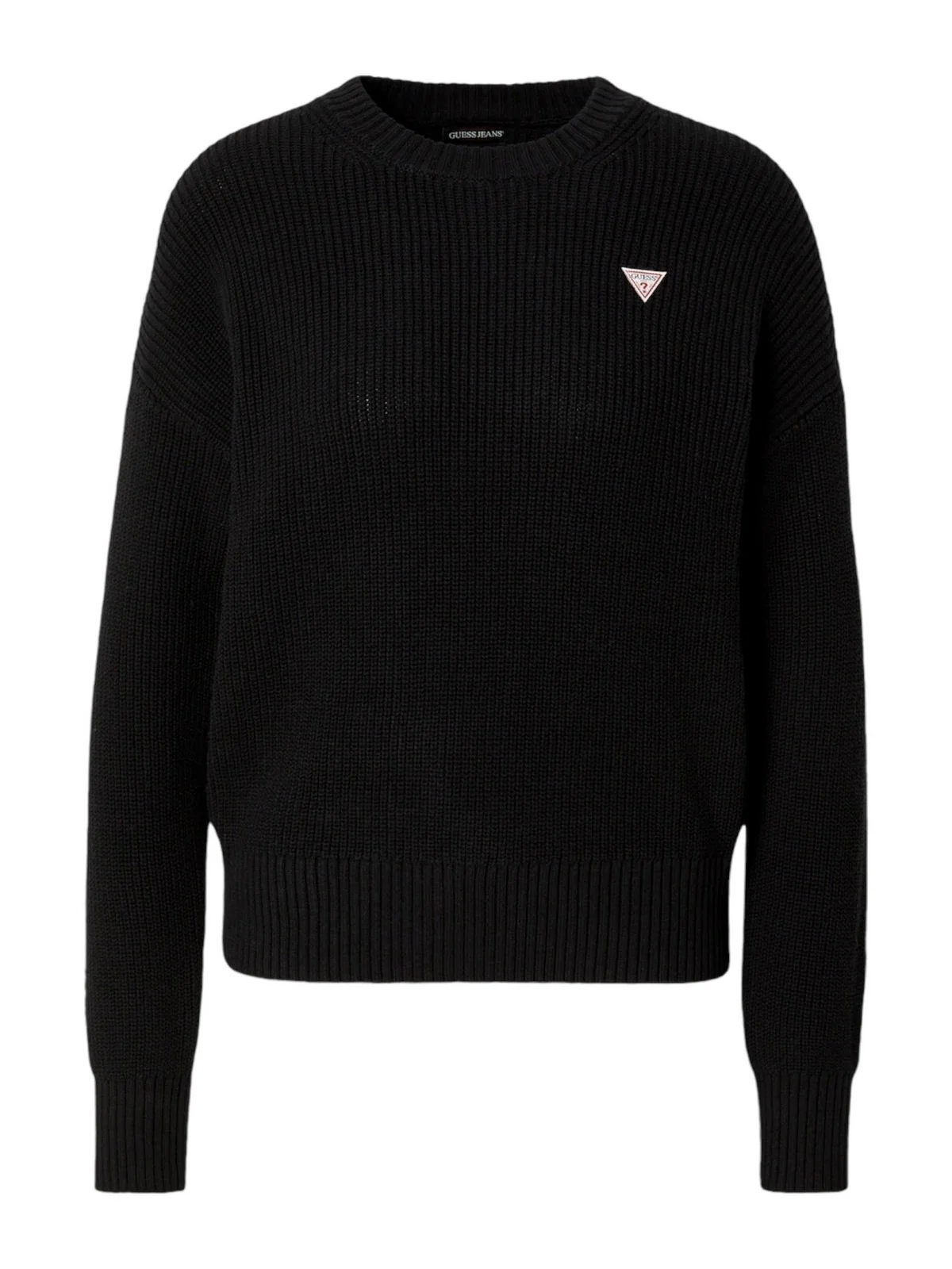 GUESS Maglione Donna GJ LS CN MINI TRIANGLE SWTR W4BR08 Z3HM1 JBLK Jet Black A996 - Image 5