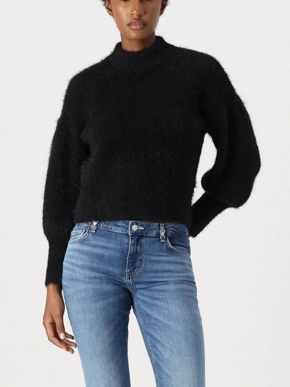 GUESS Maglione Donna KEYLA CN LS SWTR W4BR25 Z3BH0 JBLK Nero - Image 2