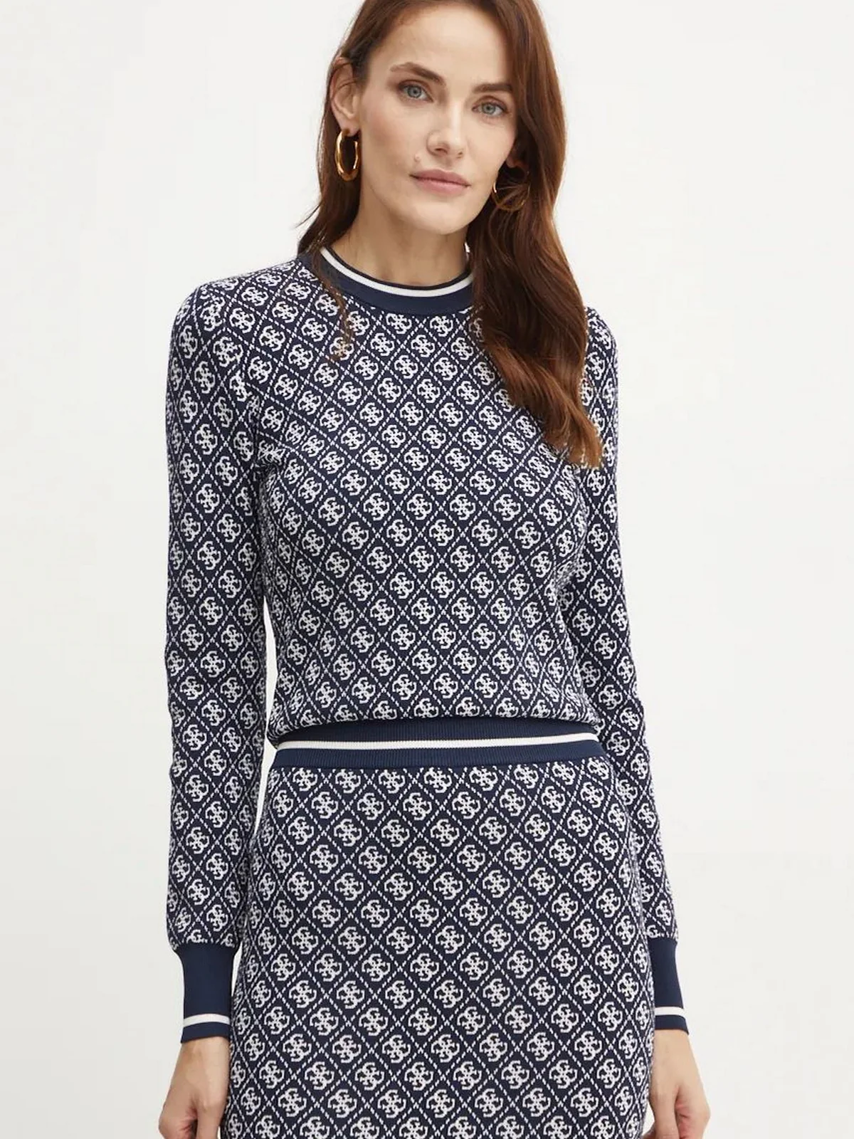 GUESS Maglione Donna LISE 4G CN LS SWTR W4BR21 Z37K0 FB7G Blu - Image 2