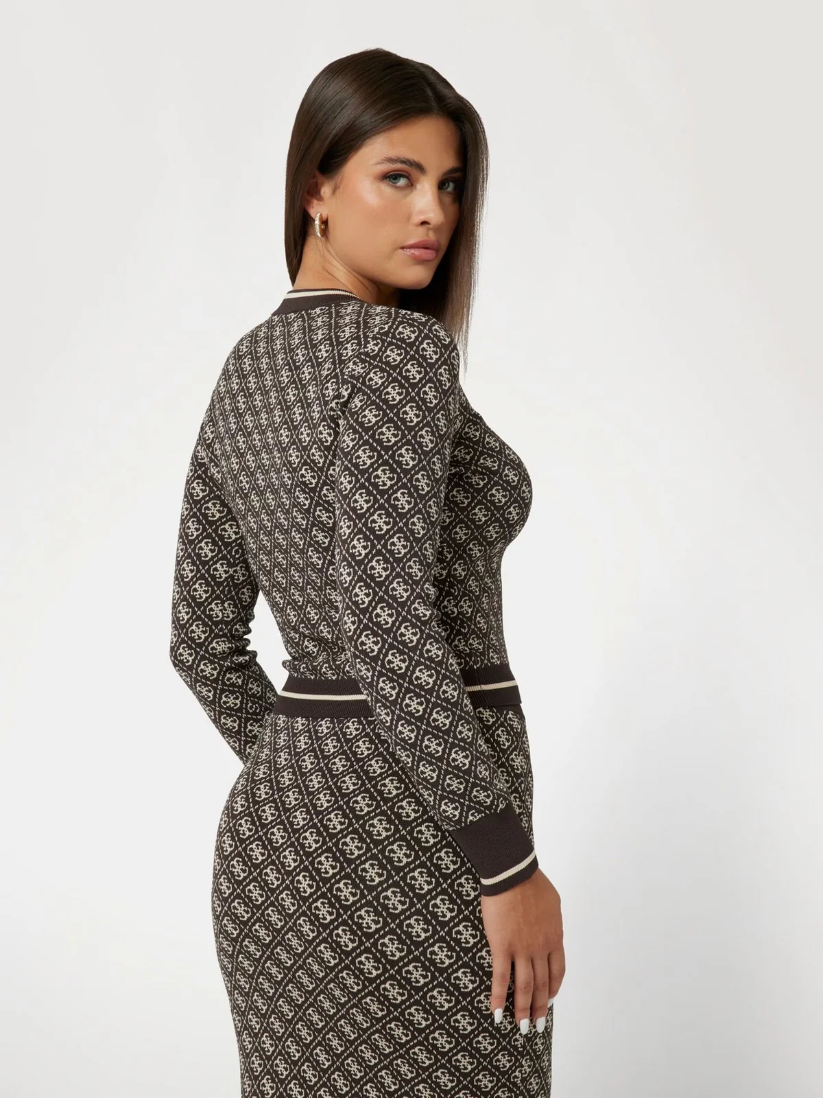 GUESS Maglione Donna LISE 4G CN LS SWTR W4BR21 Z37K0 FN0T Marrone - Image 4