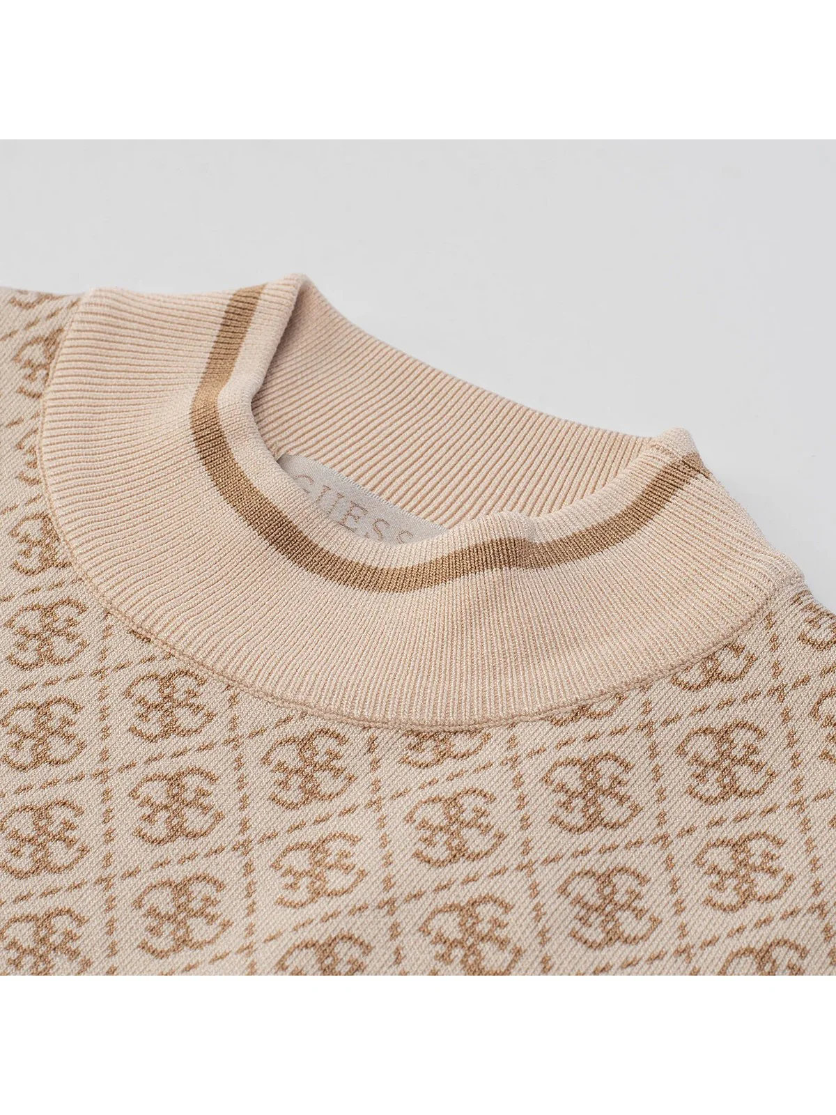 GUESS Maglione Donna LISE 4G LS SWEATER W3BR81 Z37K0 FN3J Beige - Image 3