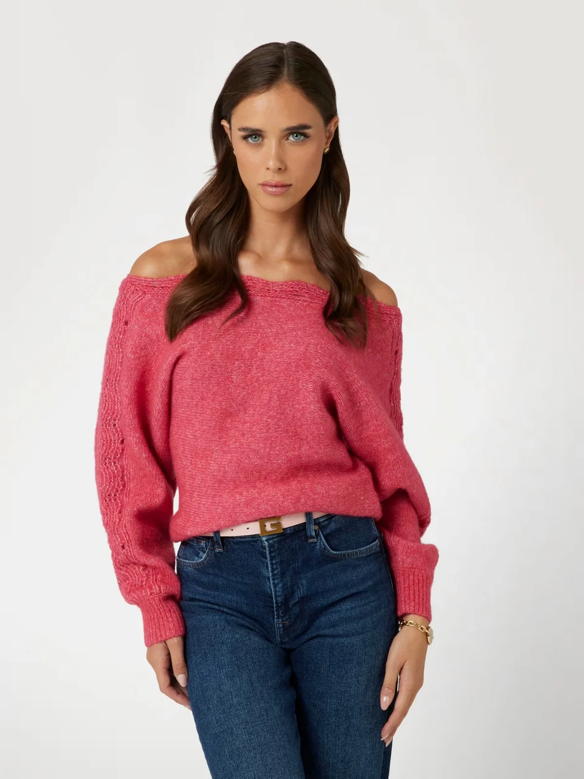 GUESS Maglione Donna LS BN MALORIE DOLMAN SWTR W4BR0M Z3LG0 G61G Rosso - Image 2
