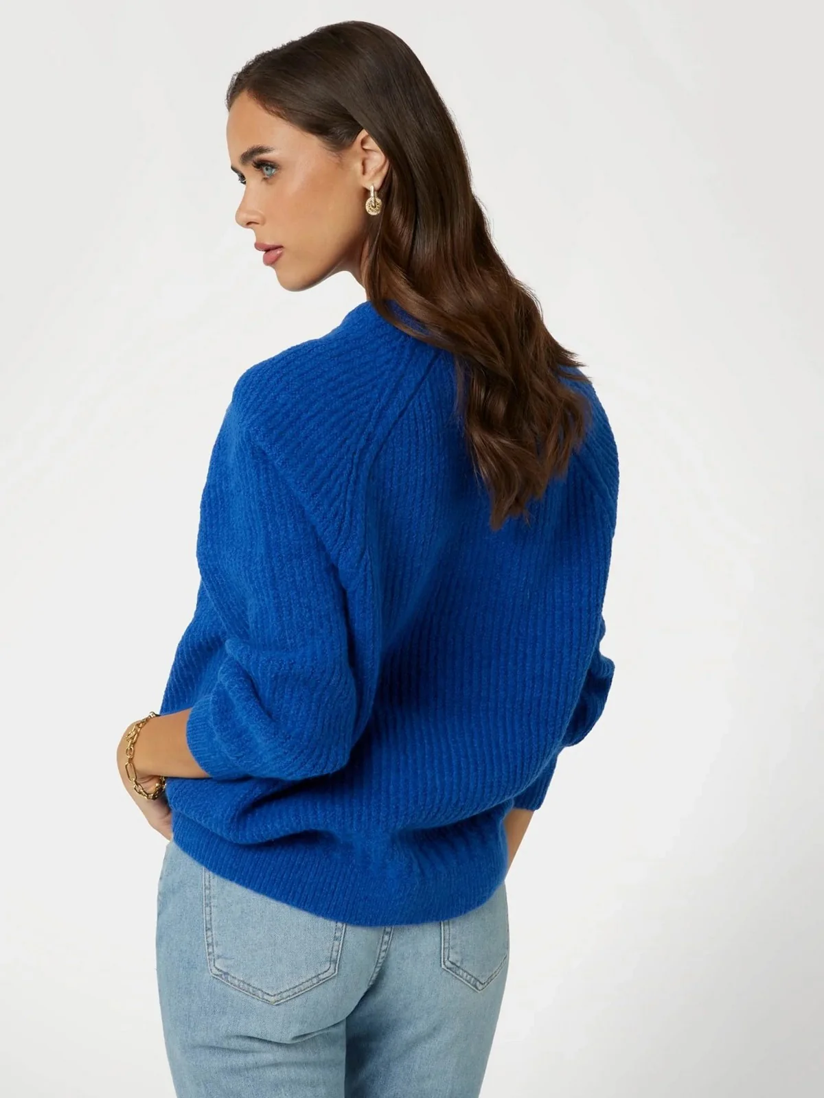 GUESS Maglione Donna LS CN CABLE MARGOT SWTR W4BR0O Z3LG0 G7N9 Blu - Image 3
