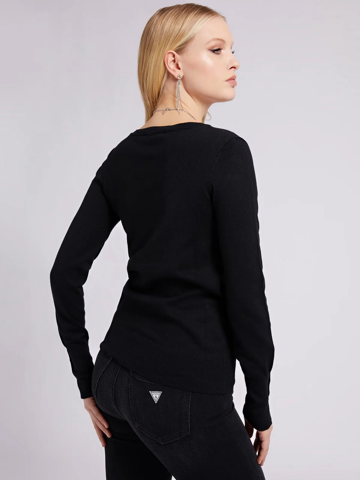 GUESS Maglione Donna  W2YR31 Z2V62 JBLK Nero - Image 4