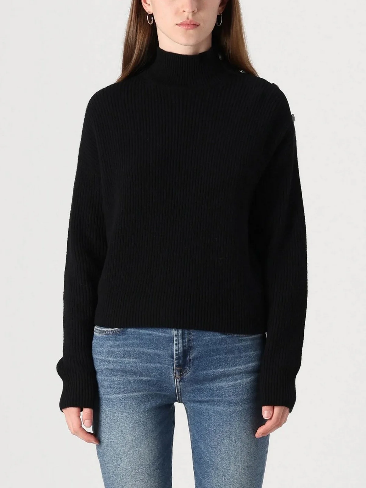 GUESS Maglione Donna ZYLEE LS MOCK NECK SWTR W4BR39 Z2WX0 JBLK Nero - Image 2