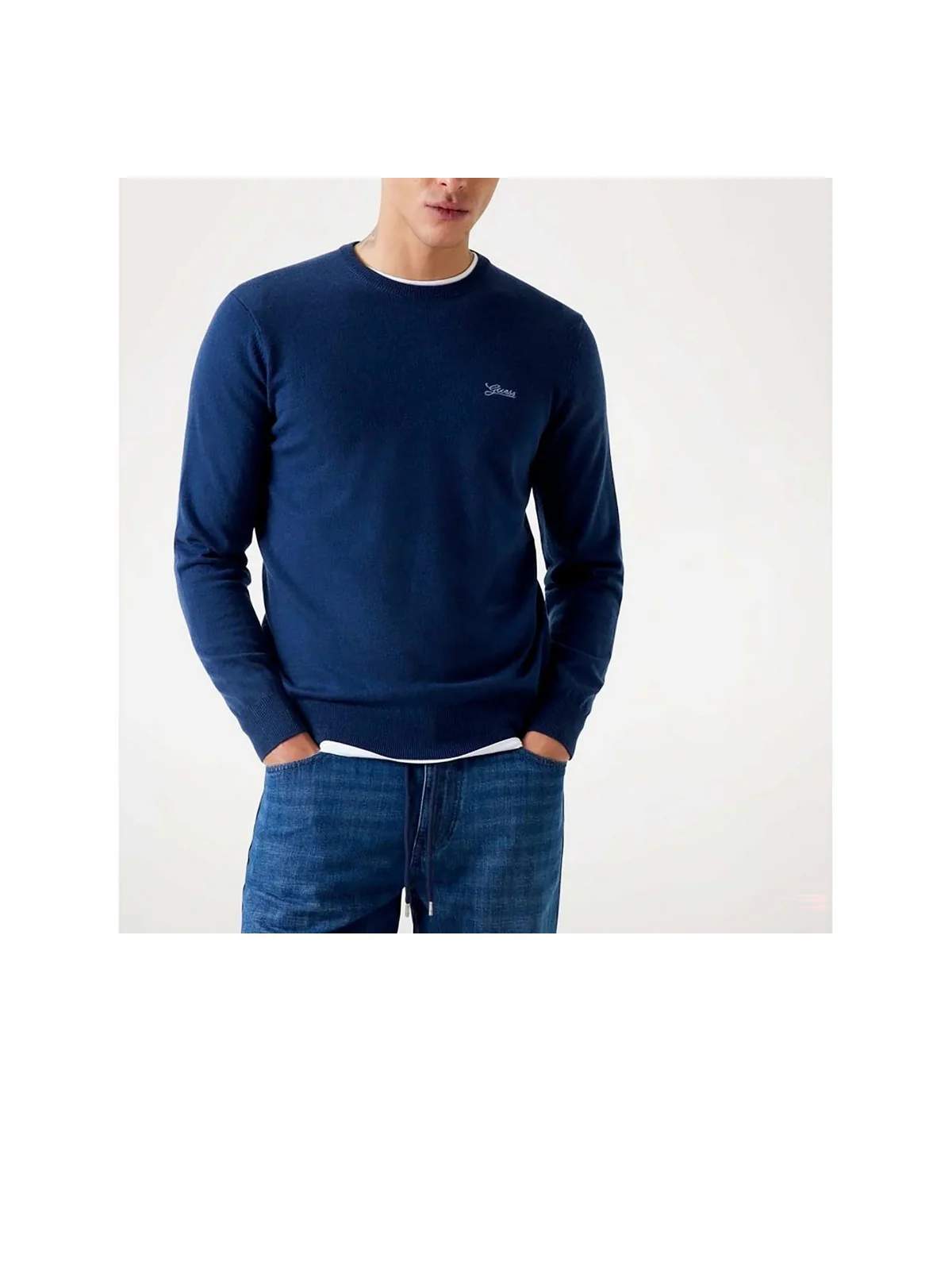 GUESS Maglione Uomo DANIEL CN LS BASIC SWTR M5YR26 Z0122 G7V2 SMART BLUE - Image 2