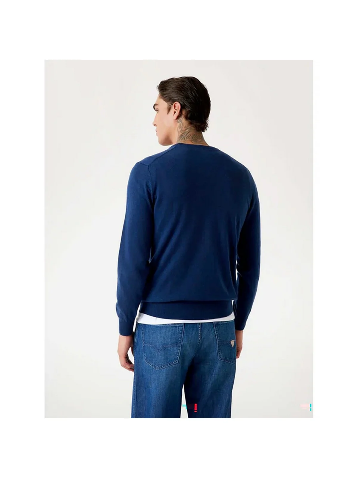 GUESS Maglione Uomo DANIEL CN LS BASIC SWTR M5YR26 Z0122 G7V2 SMART BLUE - Image 3