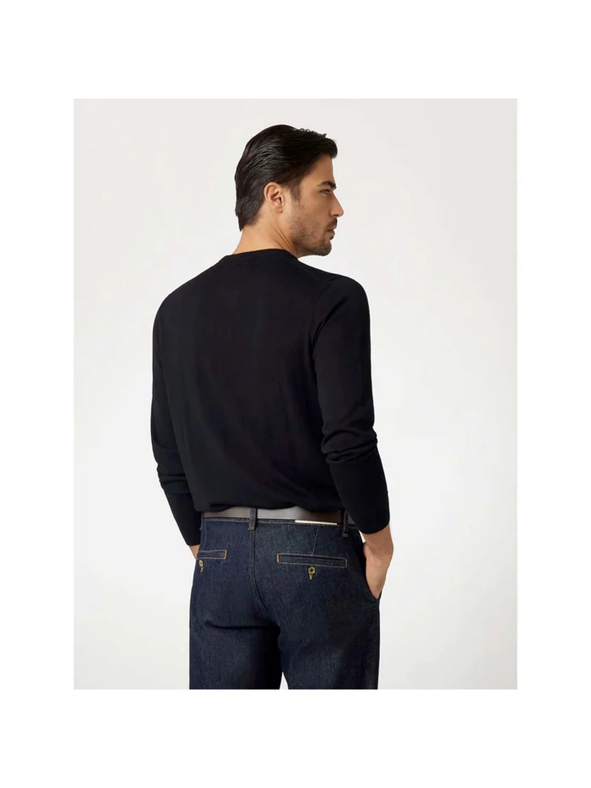 GUESS Maglione Uomo DANIEL CN LS BASIC SWTR M5YR26 Z0122 JBLK Jet Black A996 - Image 4