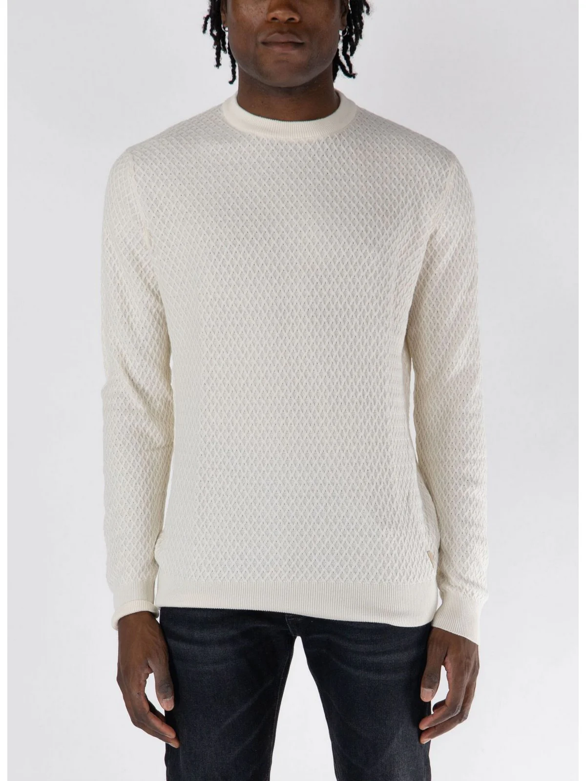 GUESS Maglione Uomo Davin Cn Ls Stitched M4YR05 Z3FB1 G018 Bianco - Image 2