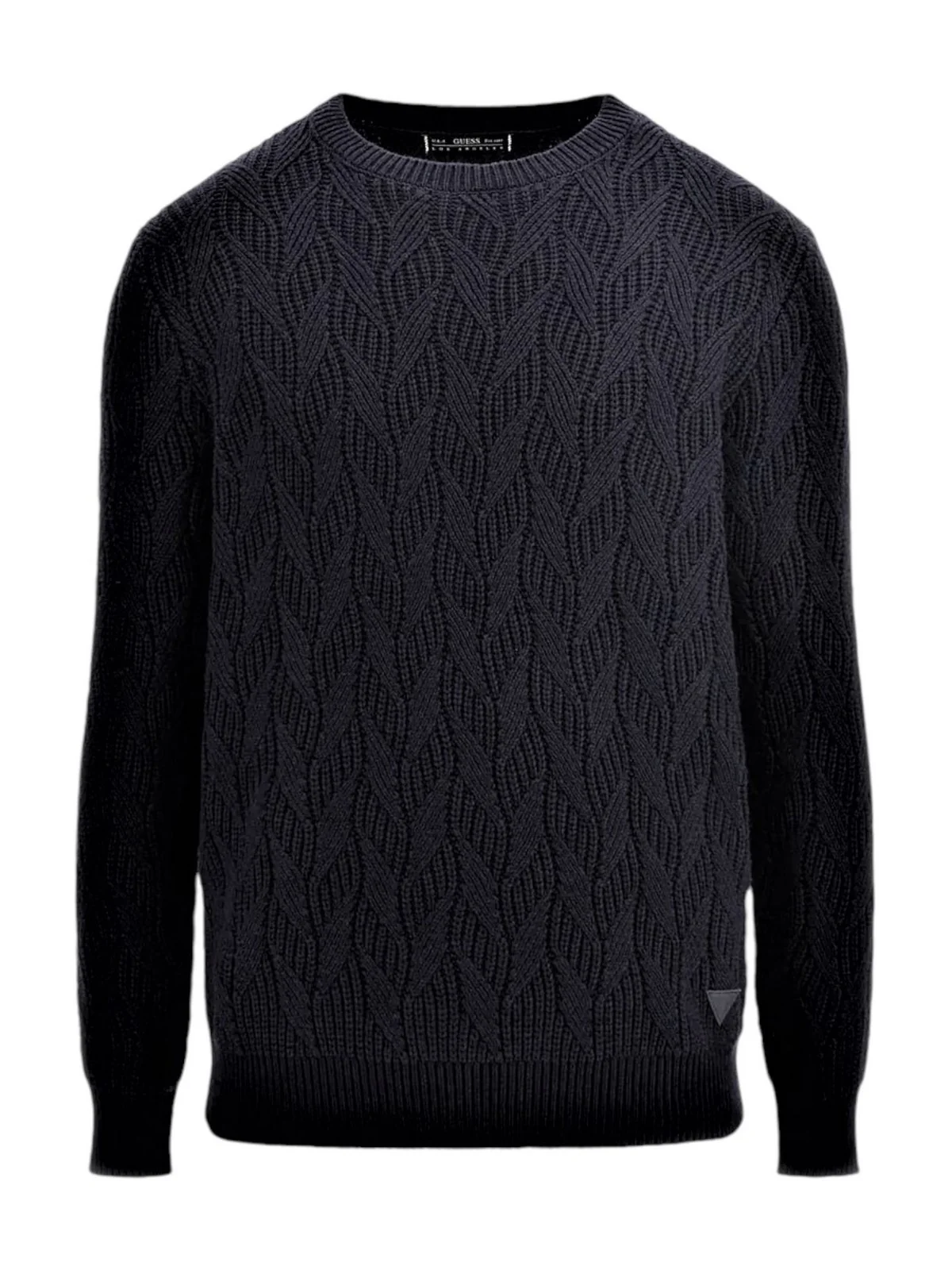 GUESS Maglione Uomo Delroy Cn Ls Stitche M4YR13 Z3FC2 JBLK Nero