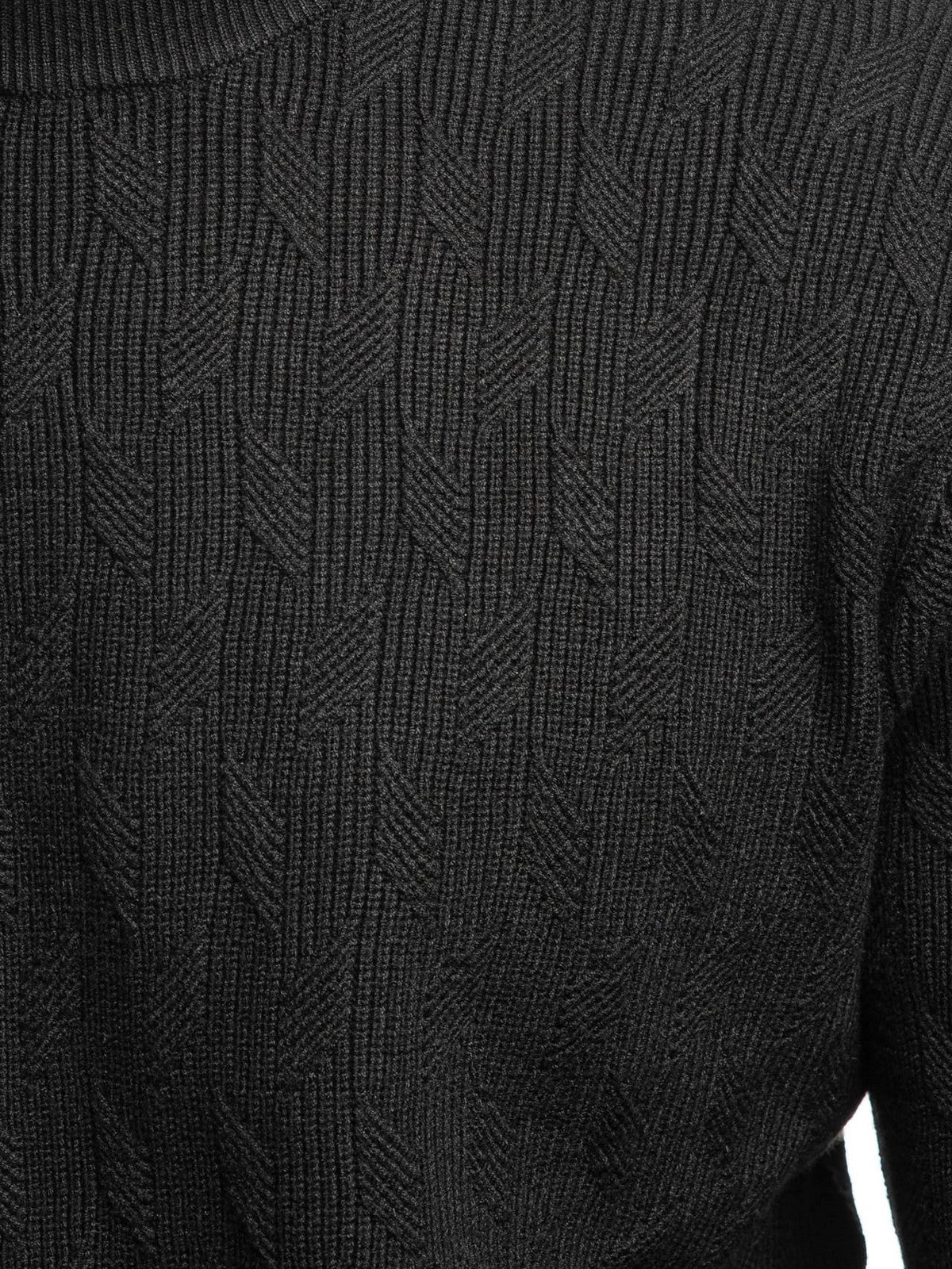 GUESS Maglione Uomo Delroy Cn Ls Stitche M4YR13 Z3FC2 JBLK Nero - Image 3