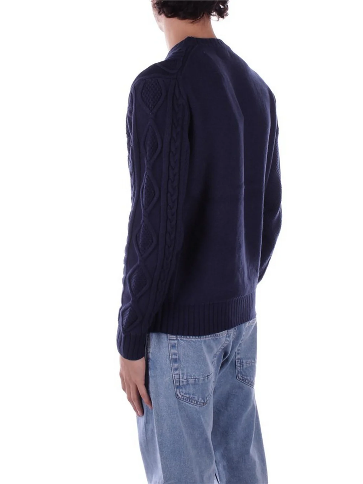 GUESS Maglione Uomo GJ LS CN CABLE SWTR M4BR34 Z3HN2 A71W Blu - Image 4