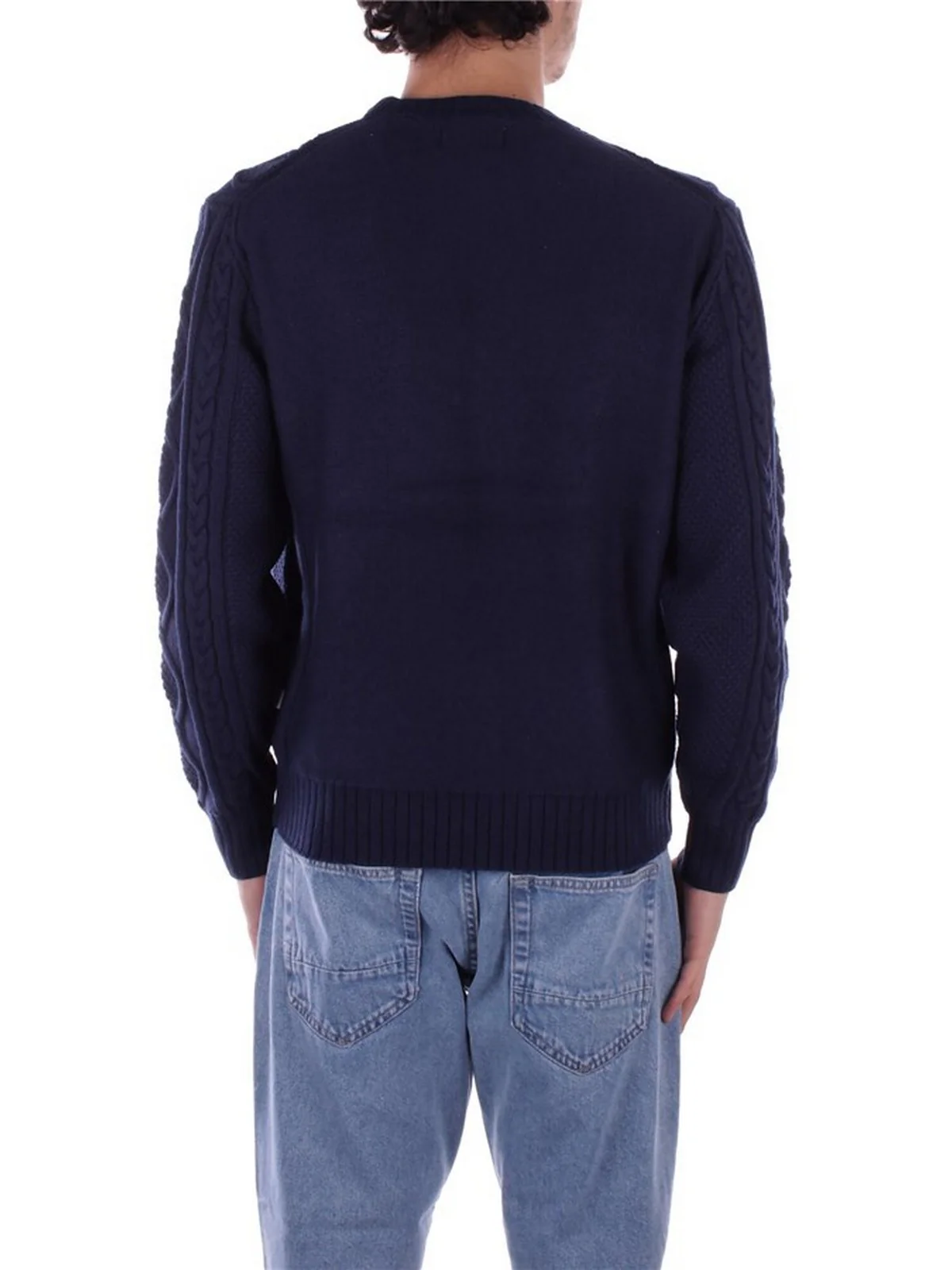GUESS Maglione Uomo GJ LS CN CABLE SWTR M4BR34 Z3HN2 A71W Blu - Image 5