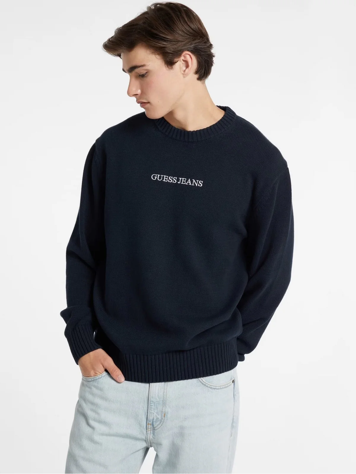GUESS Maglione Uomo Gj Ls Cn Guess J Emb M4BR31 Z3HM1 A71W DARING OCEAN - Image 3