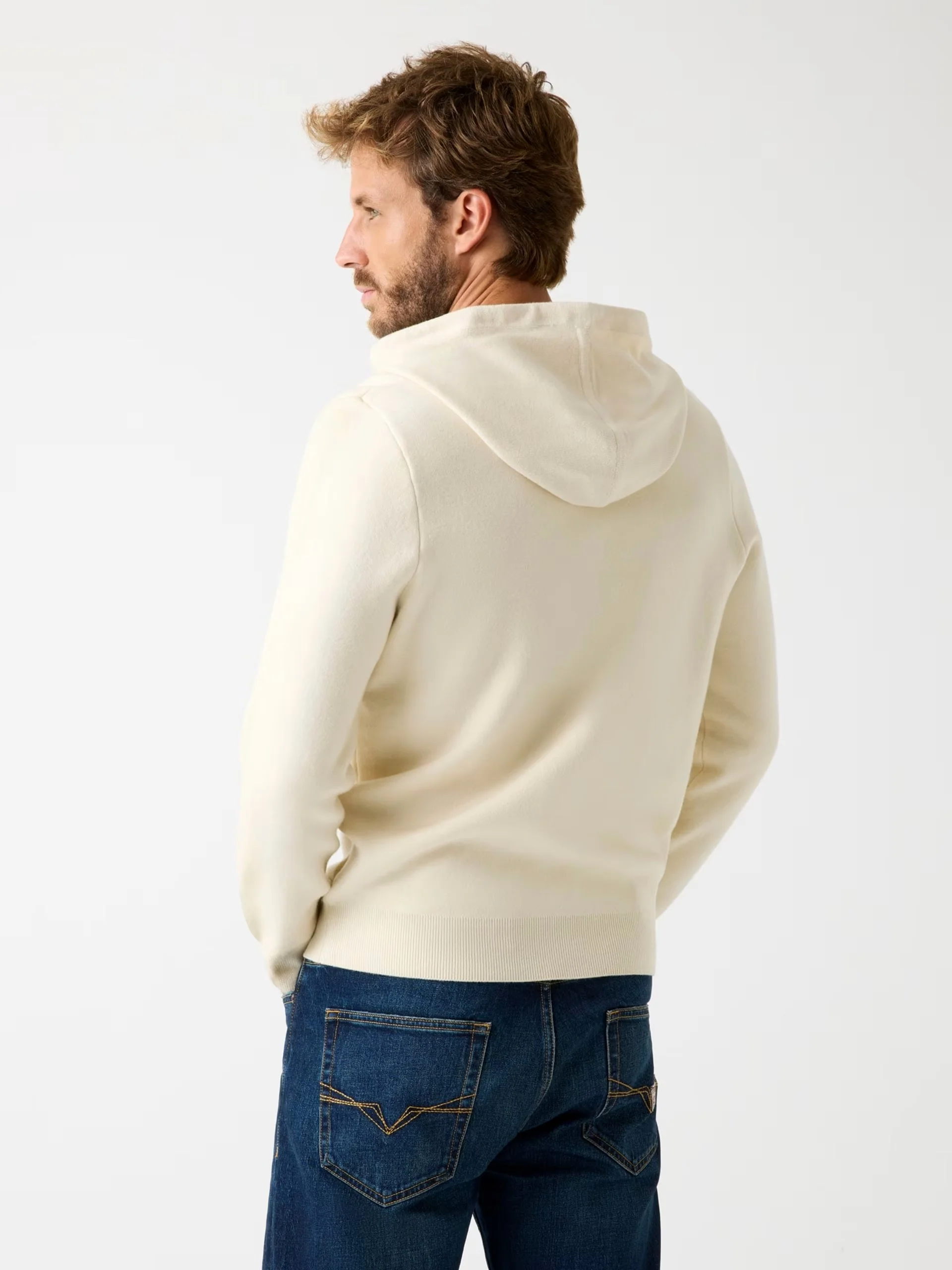 GUESS Maglione Uomo JOBY HOODIE FRENCH TERRY SWTR M5BR18 Z0470 G1CV QUICKSAND - Image 4