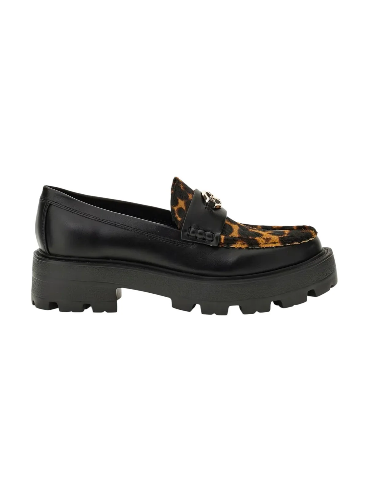 GUESS Mocassino Donna YANIKA2 FLTYK2 LEP14 BLKTA BLACK TAN