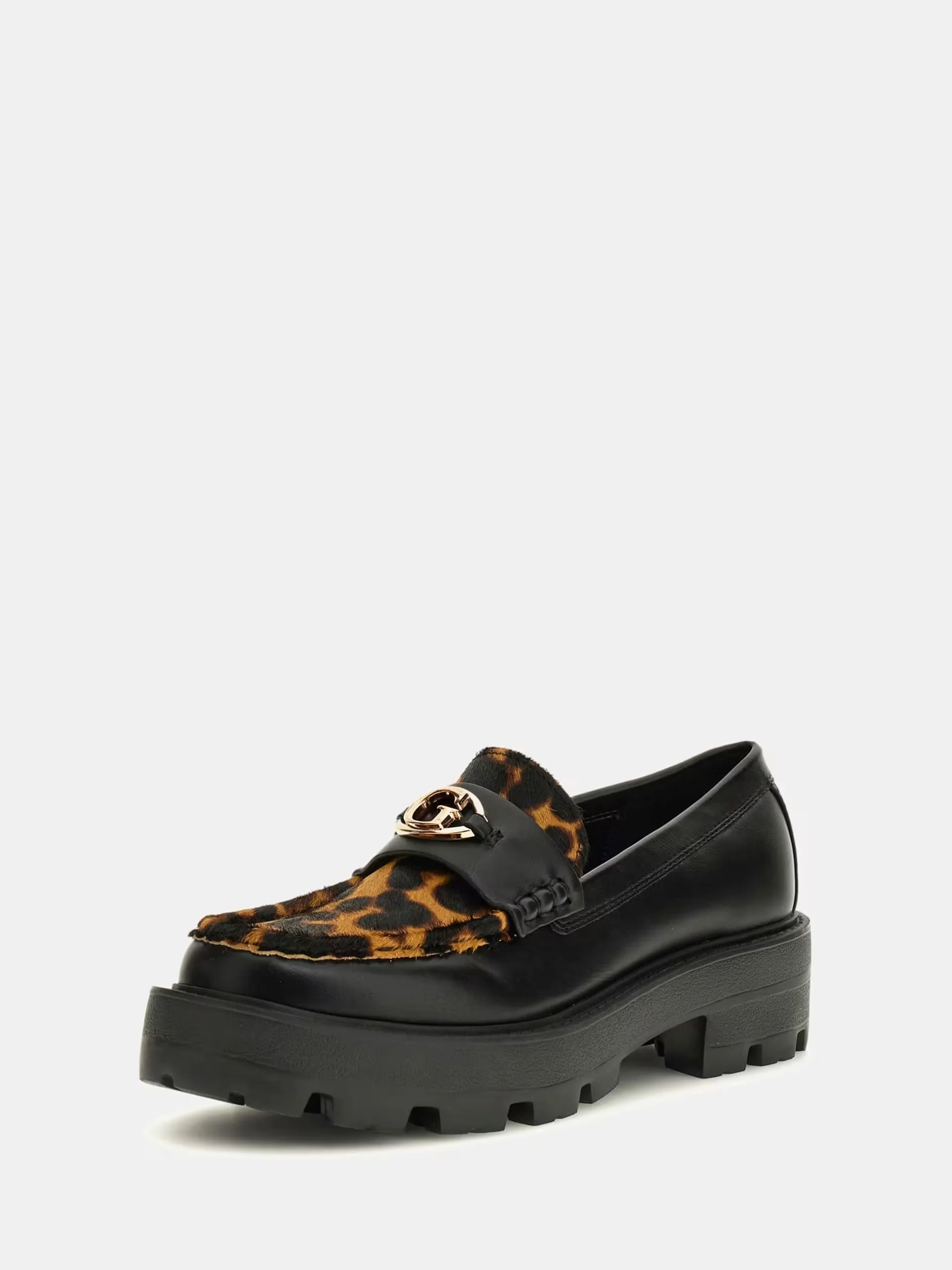 GUESS Mocassino Donna YANIKA2 FLTYK2 LEP14 BLKTA BLACK TAN - Image 2