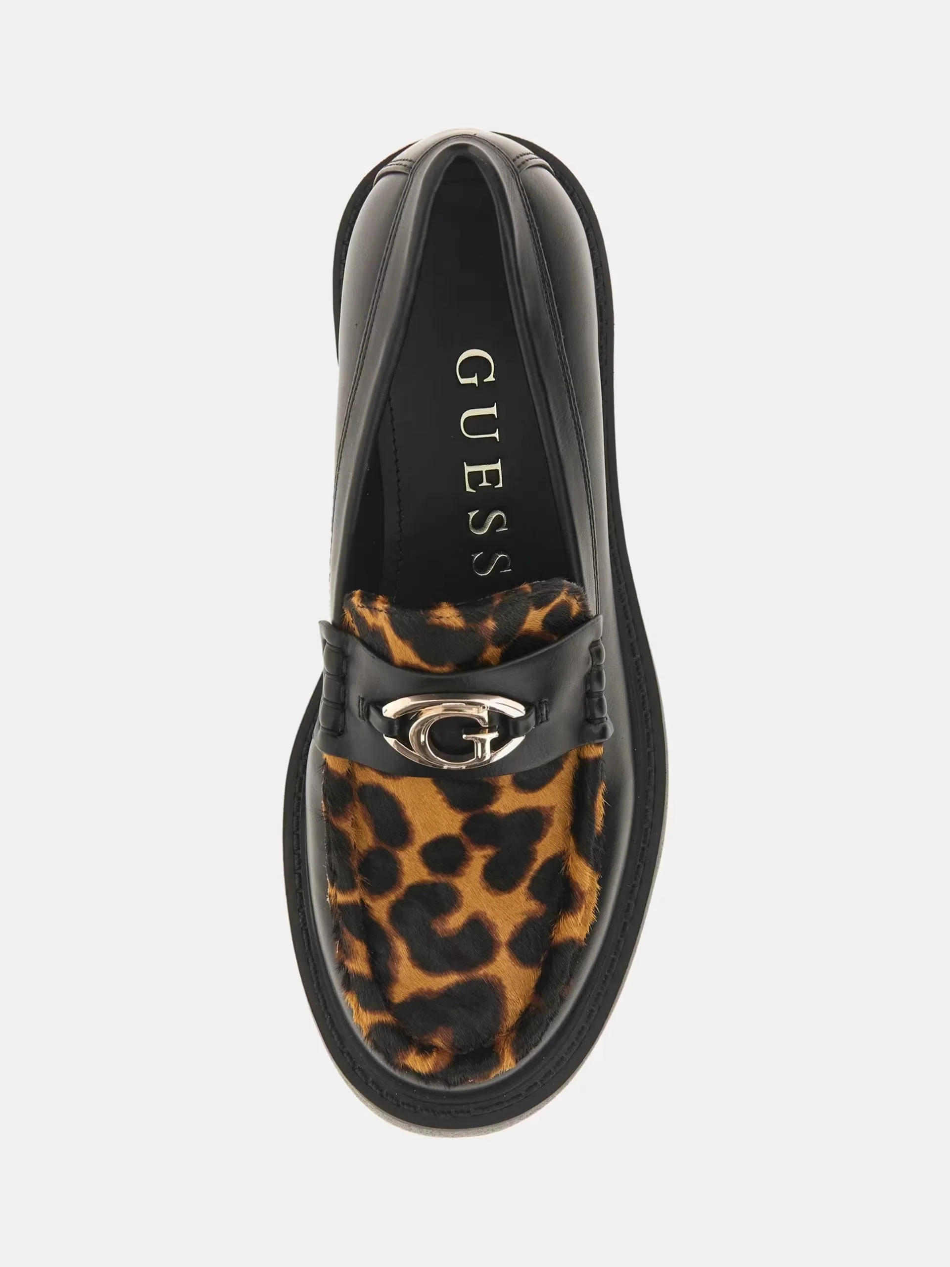 GUESS Mocassino Donna YANIKA2 FLTYK2 LEP14 BLKTA BLACK TAN - Image 4