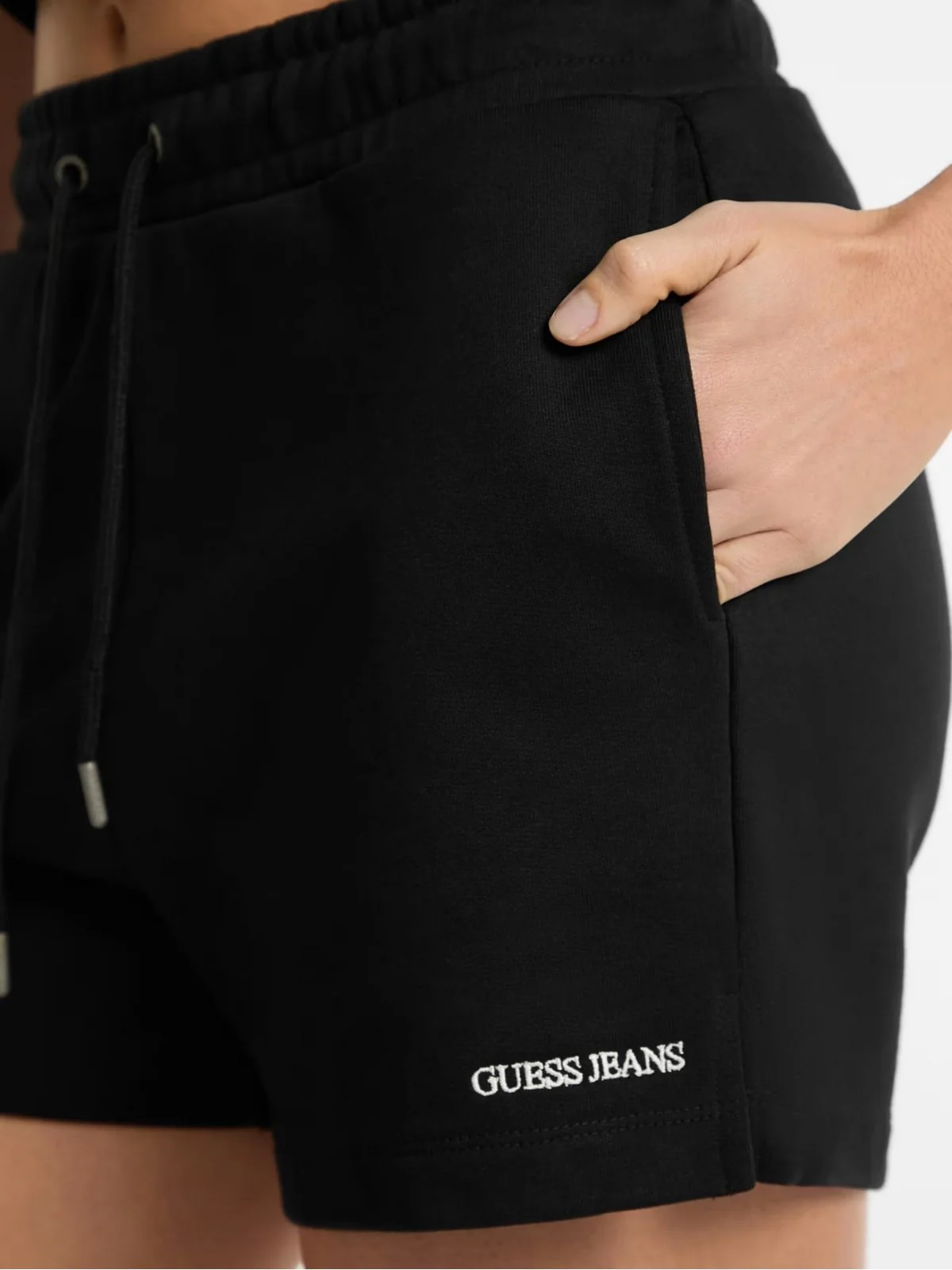 GUESS Pantaloncino Donna GJ REG EMBRO SHORTS W5GD0O K68I4 JBLK Jet Black A996 - Image 5