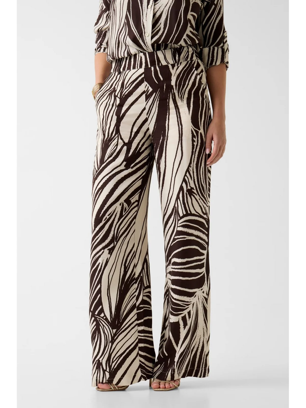 GUESS Pantalone Donna BASTIENNE WIDE LEG TROUSER W6GB19 W1972 PMIC WILD ESCAPE PRINT - Image 2