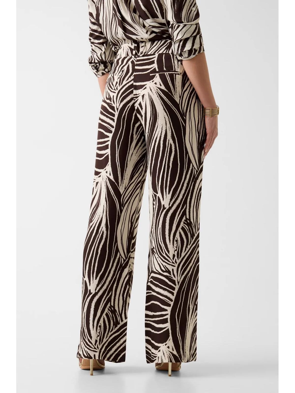 GUESS Pantalone Donna BASTIENNE WIDE LEG TROUSER W6GB19 W1972 PMIC WILD ESCAPE PRINT - Image 4