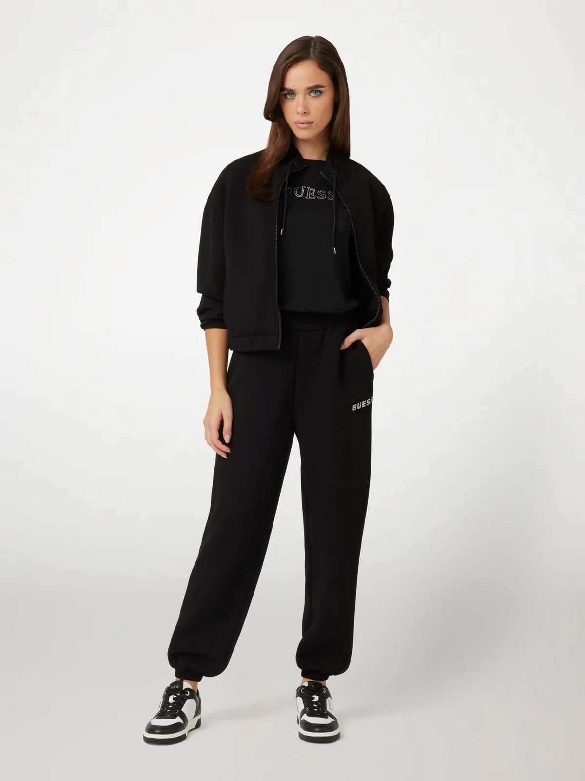 GUESS Pantalone Donna CECILIA SCUBA JOGGER PANTS V4BB13 K7UW2 JBLK Nero - Image 3