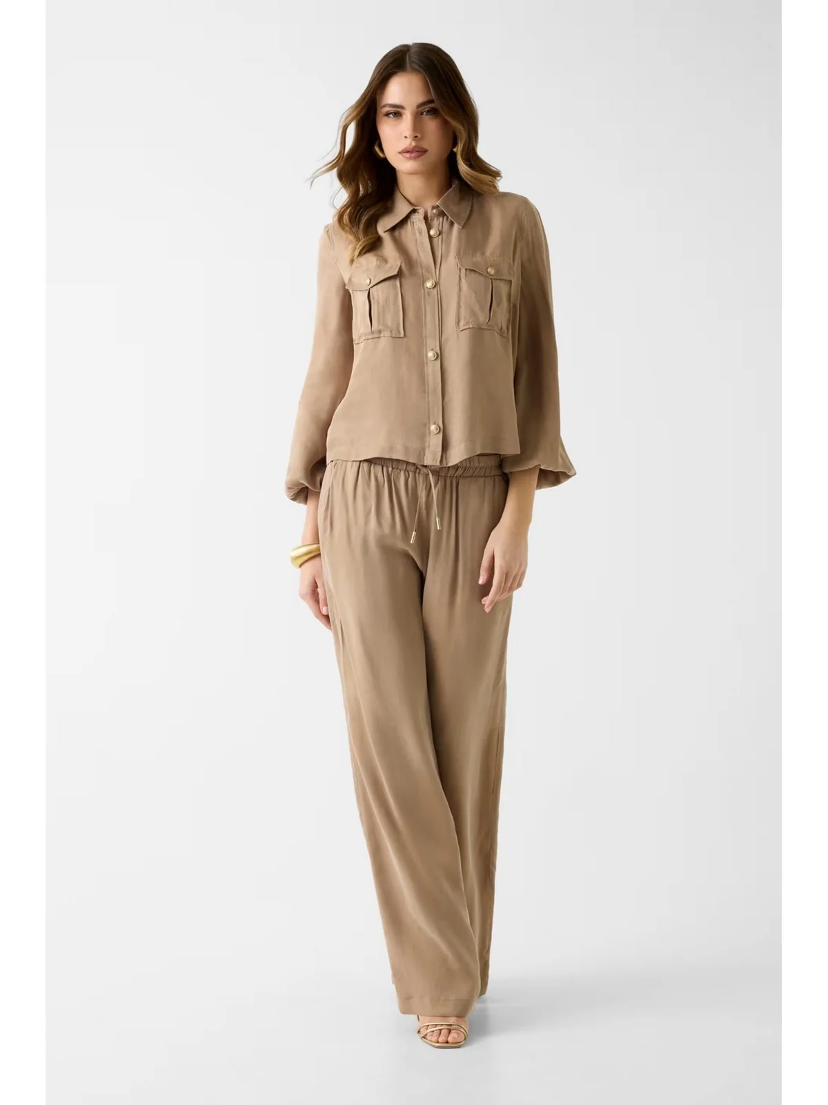 GUESS Pantalone Donna DALIA FLUID JOGGER PANT W6GB07 W1781 G1DQ WET SAND - Image 2