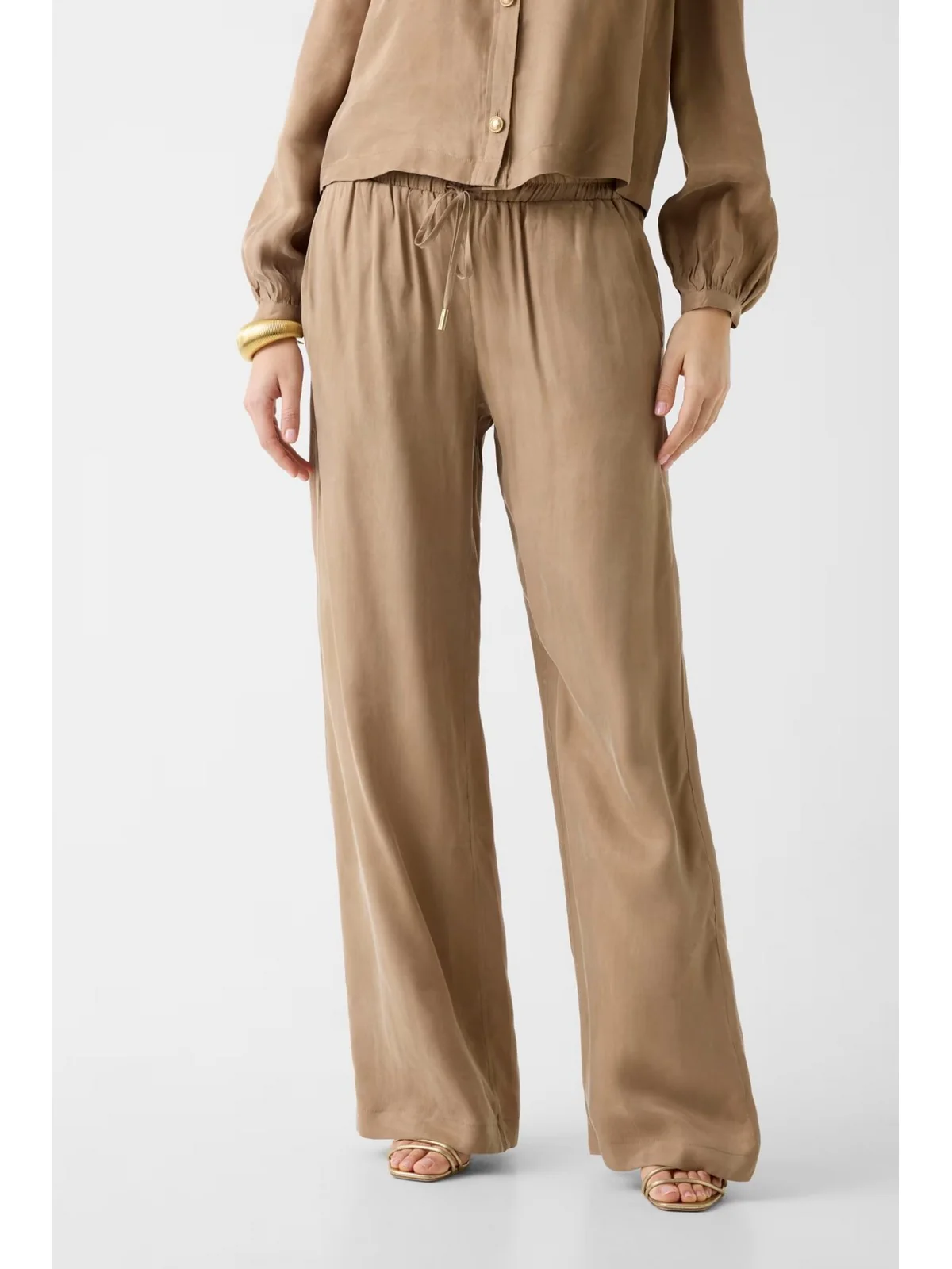 GUESS Pantalone Donna DALIA FLUID JOGGER PANT W6GB07 W1781 G1DQ WET SAND - Image 3
