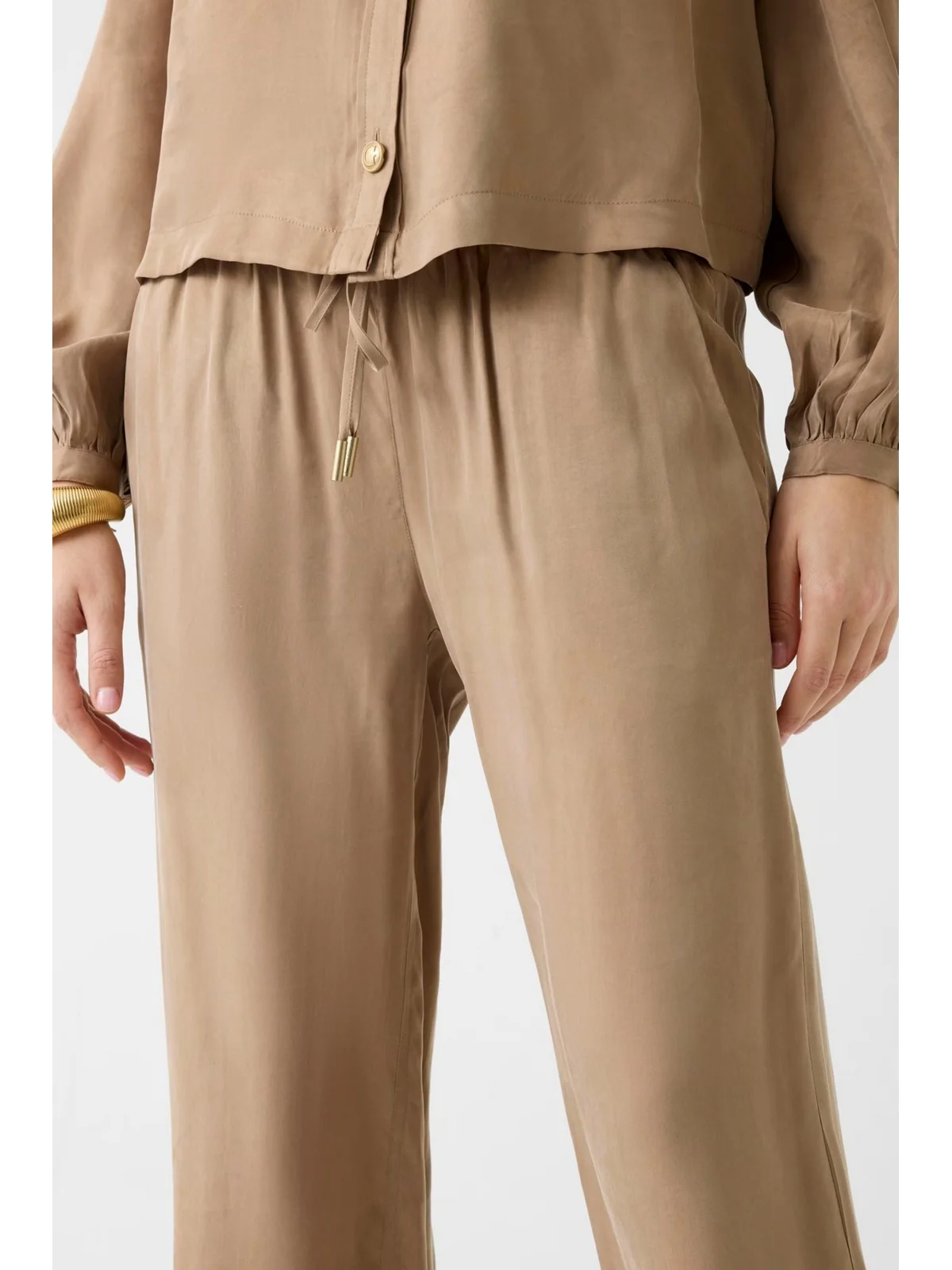 GUESS Pantalone Donna DALIA FLUID JOGGER PANT W6GB07 W1781 G1DQ WET SAND - Image 5