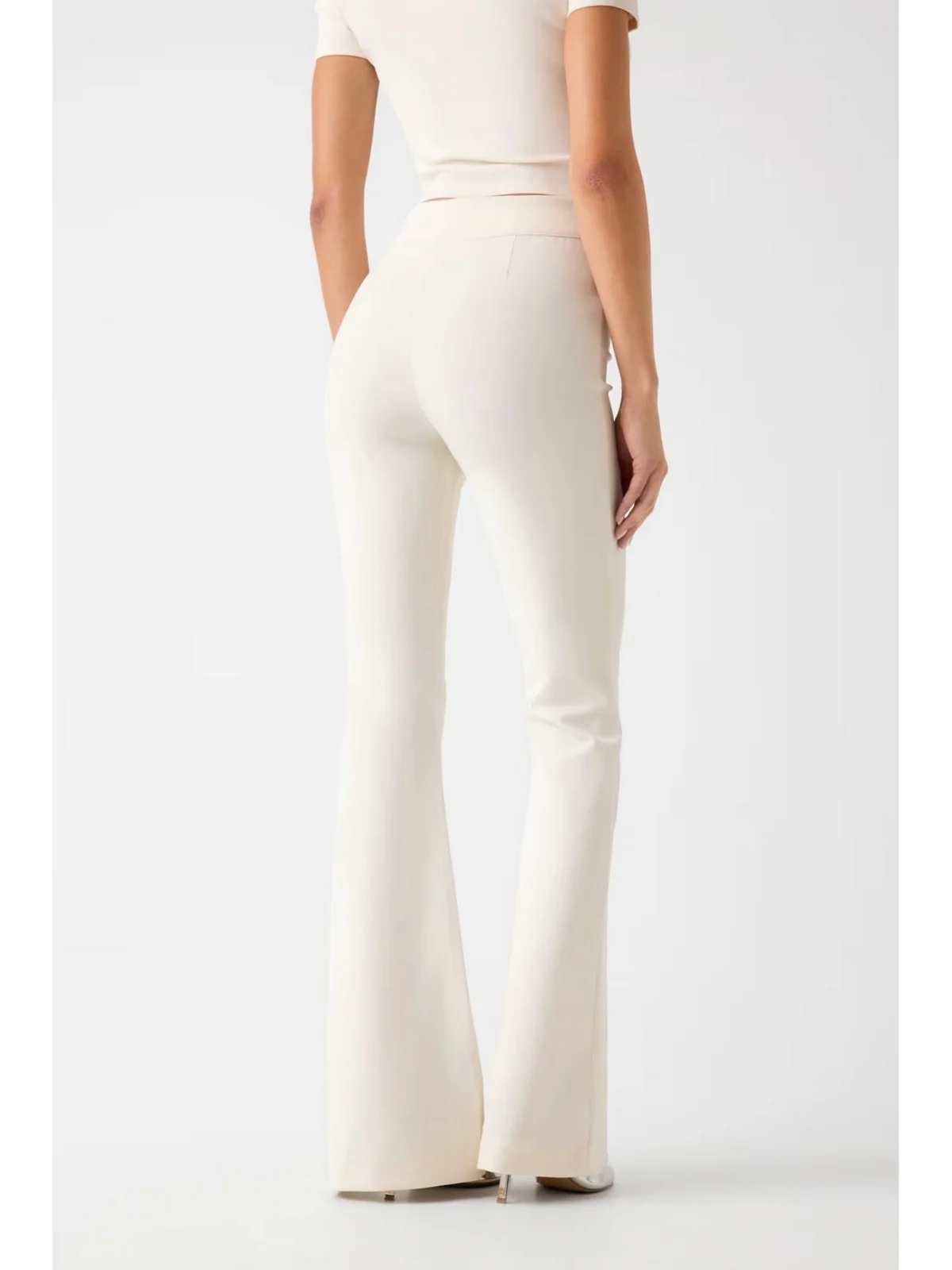 GUESS Pantalone Donna NEW FLARED EVELINA PANT W4YB01 KCBO2 G047 PEARL WHITE - Image 4