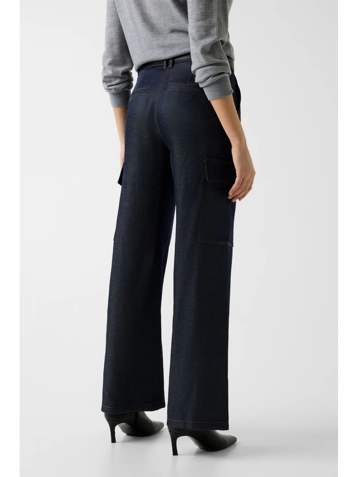 GUESS Pantalone Donna REGINE FLUID CARGO W6RB65 WL842 FB6C INDIGO BLUE - Image 3