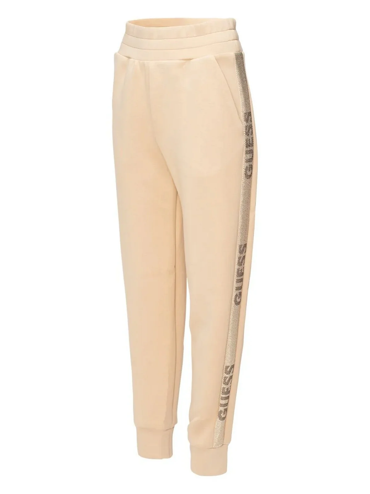 GUESS Pantalone Donna STUDS LOGO SWEATPANTS W4YB40 KBYE2 G1L7 Marrone - Image 2
