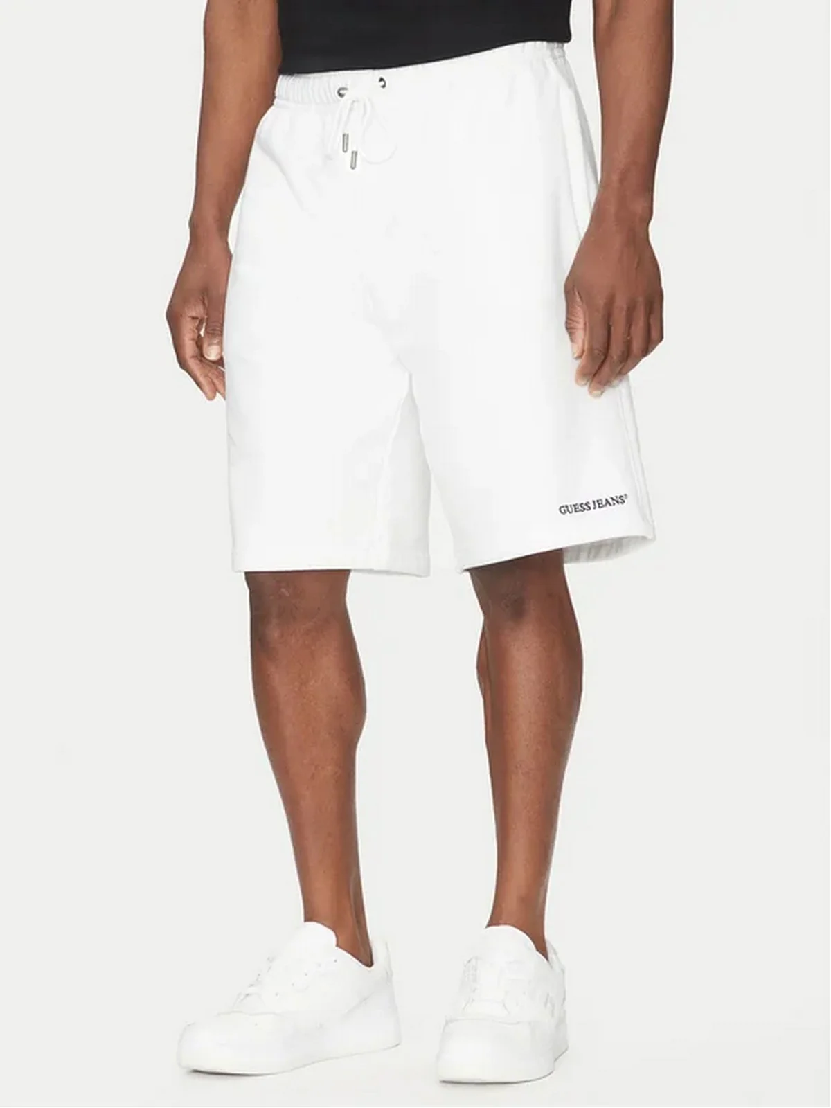 GUESS Pantalone Uomo GJ REG EMBRO SHORTS M5GD49 KCPR1 G011 PURE WHITE - Image 3