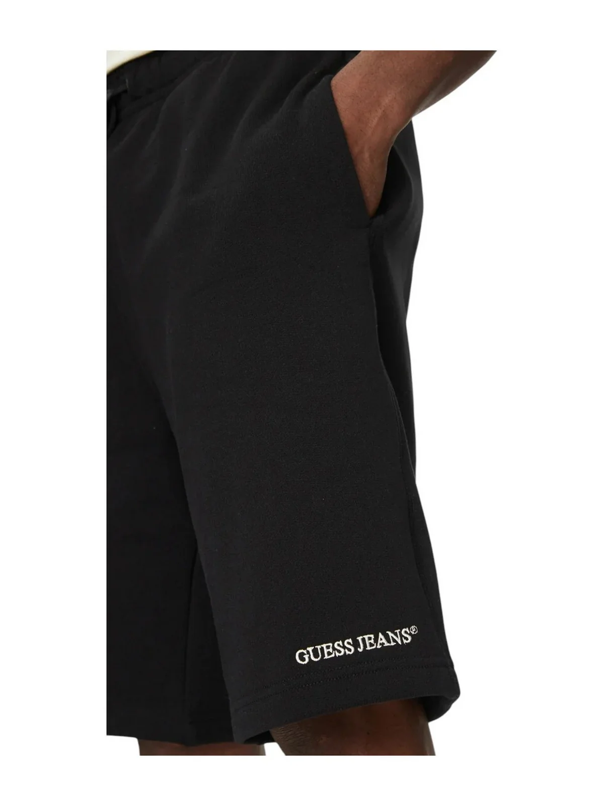 GUESS Pantalone Uomo GJ REG EMBRO SHORTS M5GD49 KCPR1 JBLK Jet Black A996 - Image 5